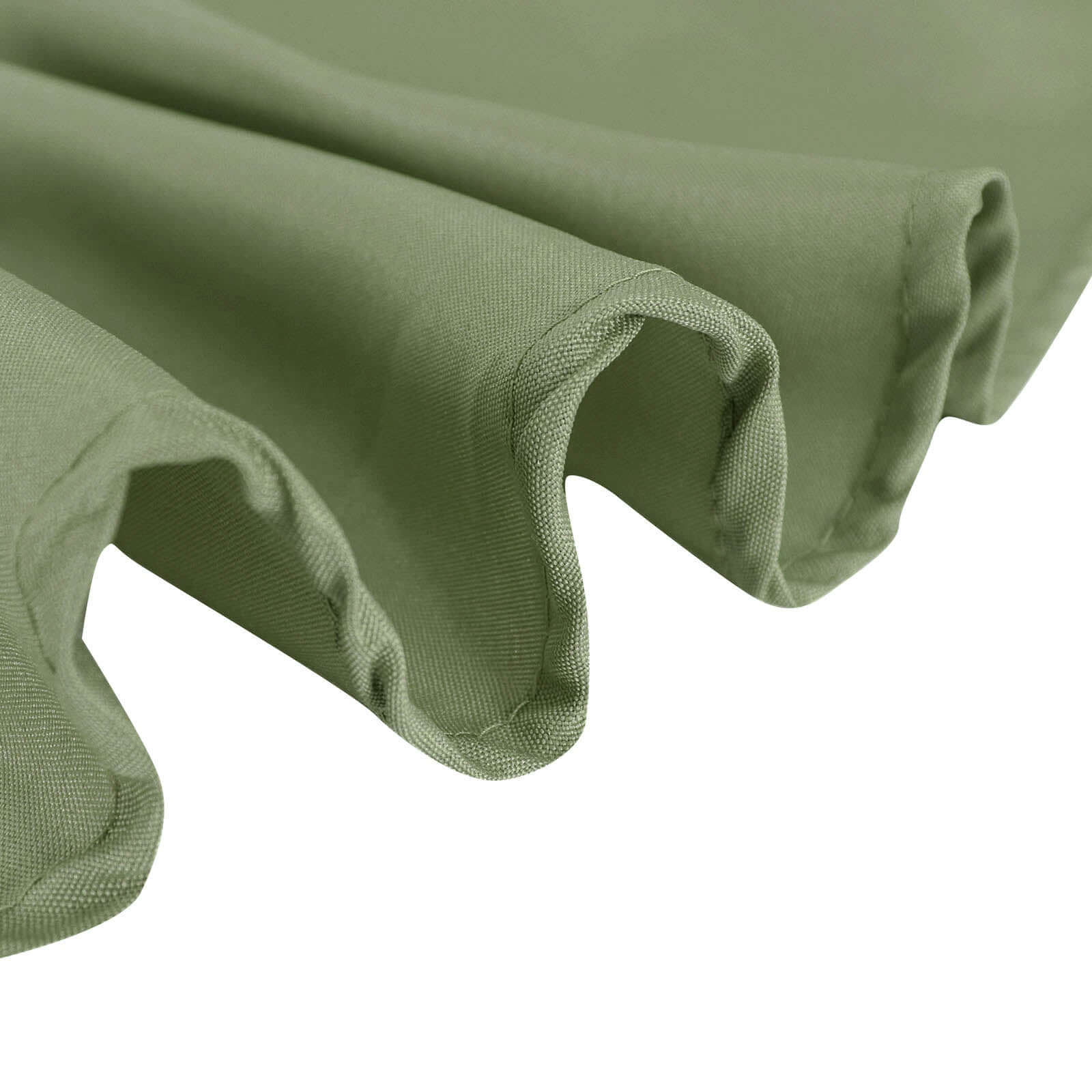Get This Durable & Wrinkle-Resistant 70x70 Polyester Square Table Overlay in Dusty Sage Green