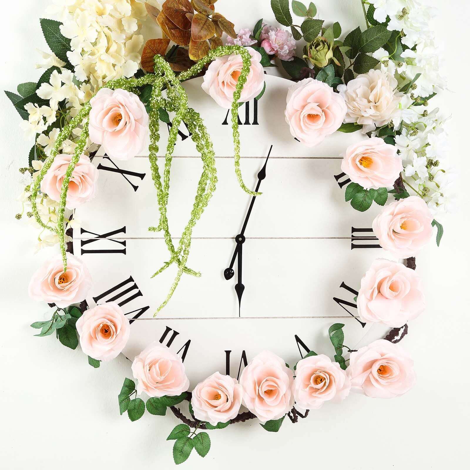 Hot Sale! 6ft Blush Artificial Silk Rose Hanging Garland for Decor