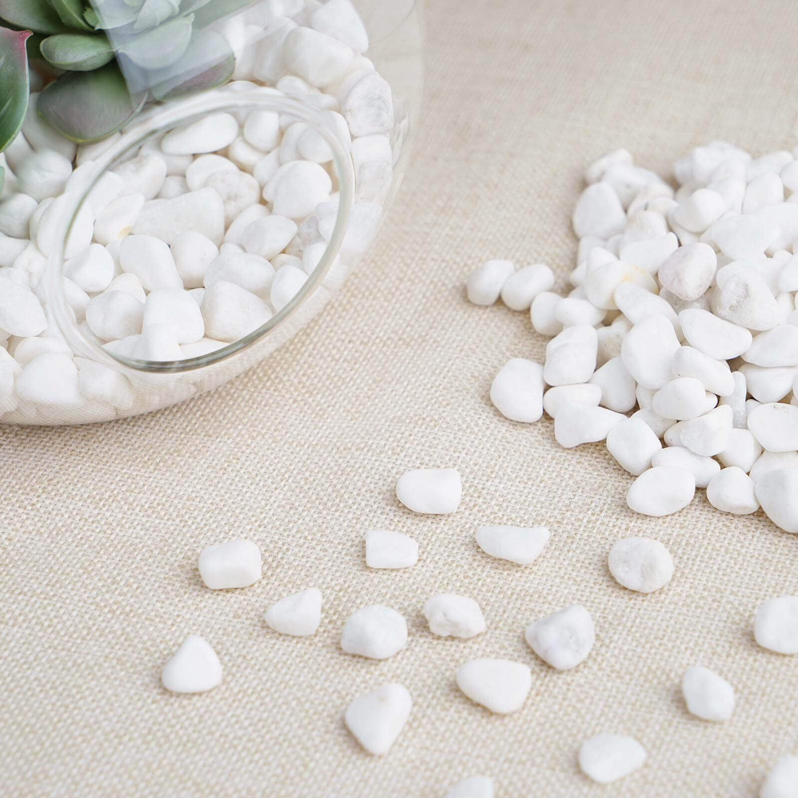 2 Lbs Decorative White Crushed Gravel for Vase Fillers