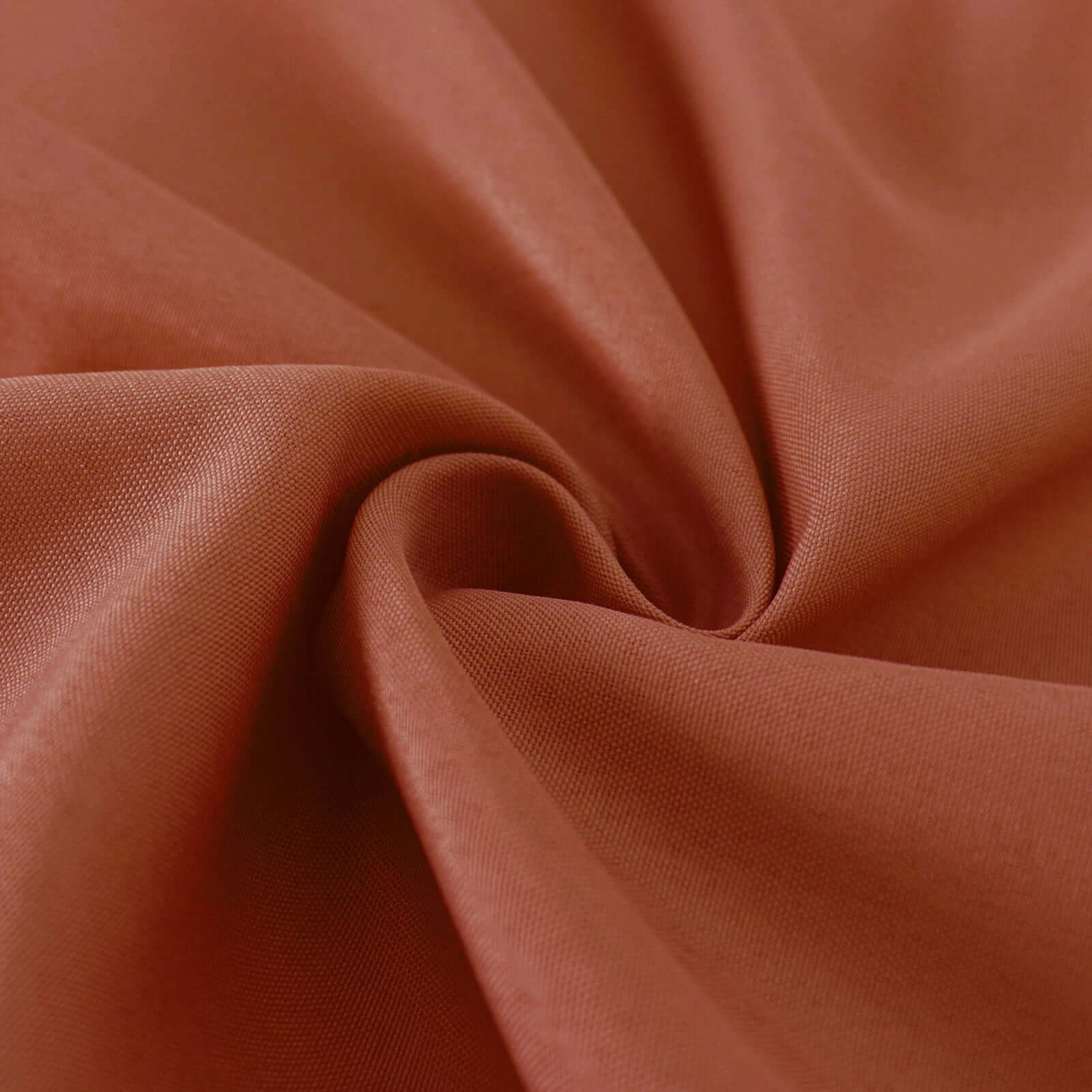 Hot! 90' Round Terracotta Polyester Tablecloth - Stain & Wrinkle Free