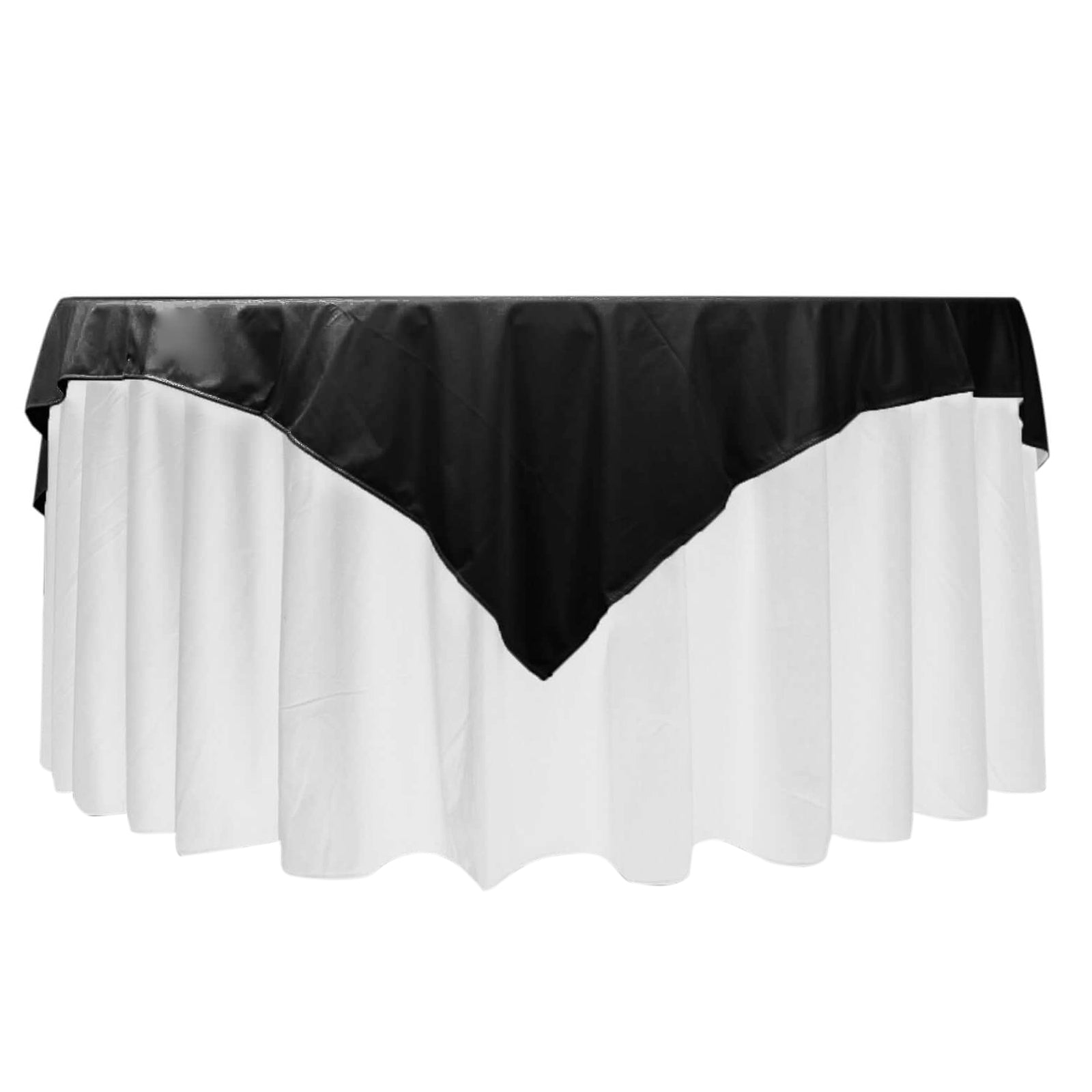 Black Premium 70x70 Scuba Table Overlay - Wrinkle-Free & Stain-Resistant
