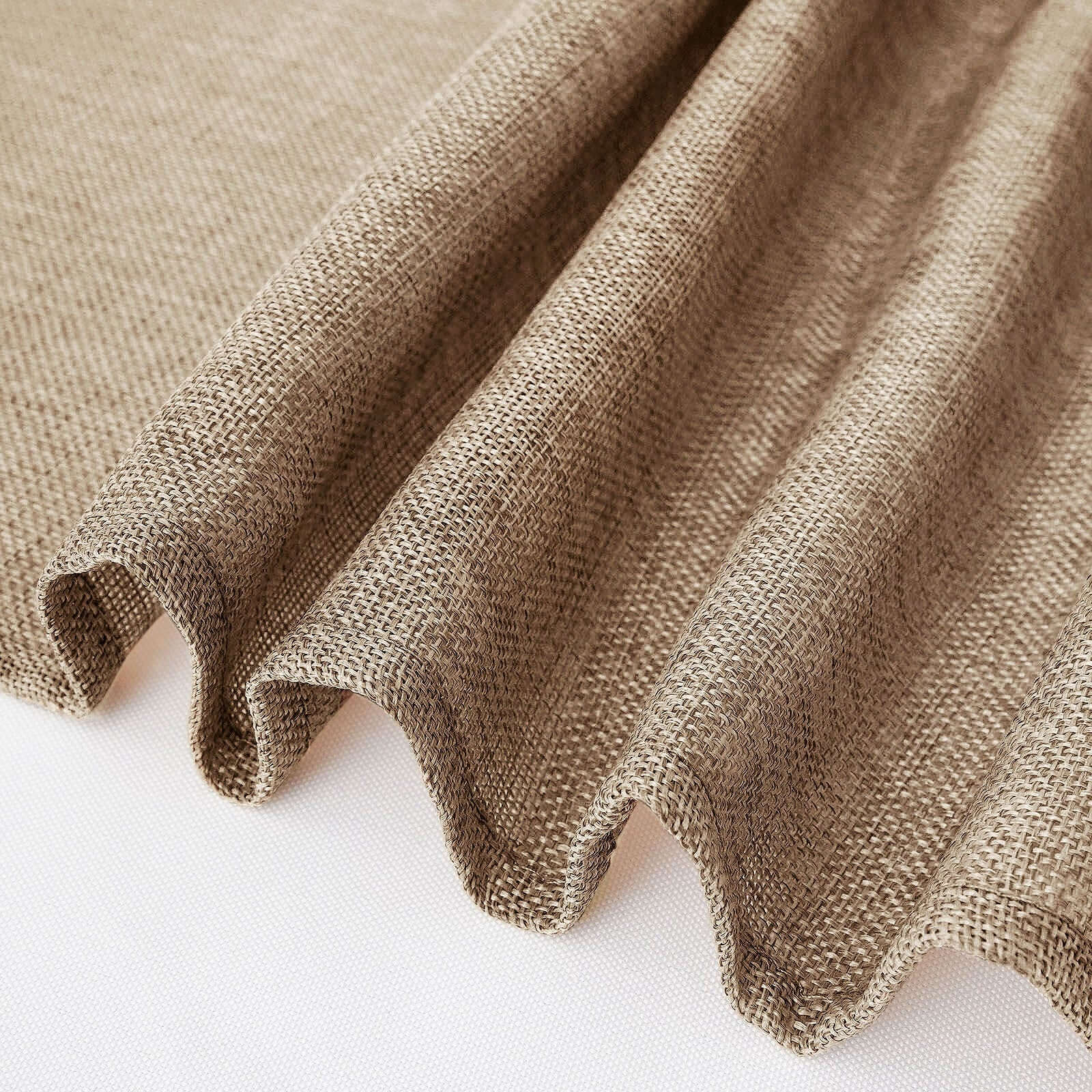 Hot Sale! Natural Faux Burlap 90x90 Square Table Overlay for Stylish Boho - Chic Celebrations