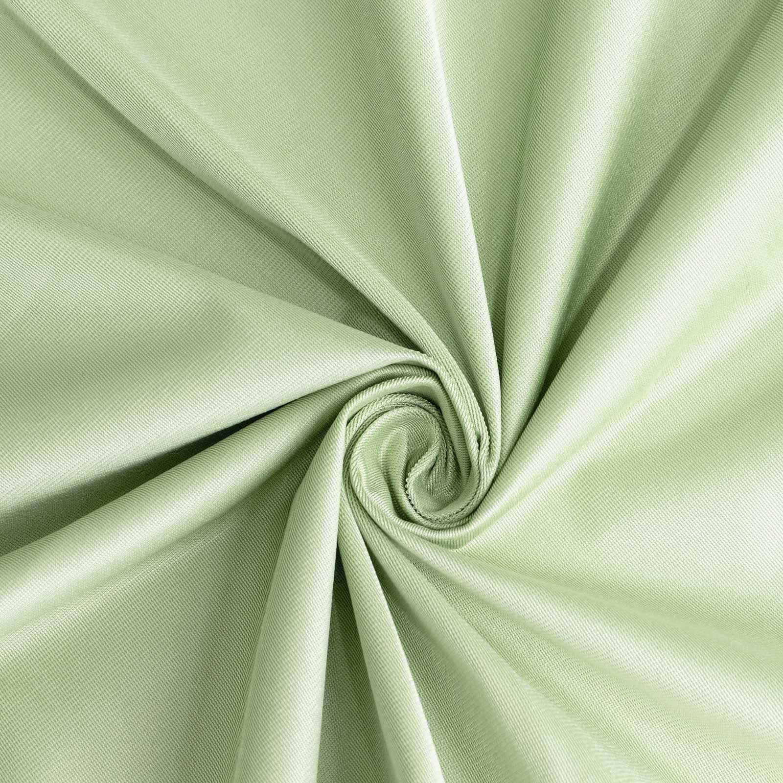 Sage Green Wrinkle-Free & Stain-Resistant Seamless Scuba Polyester 90x156 Tablecloth