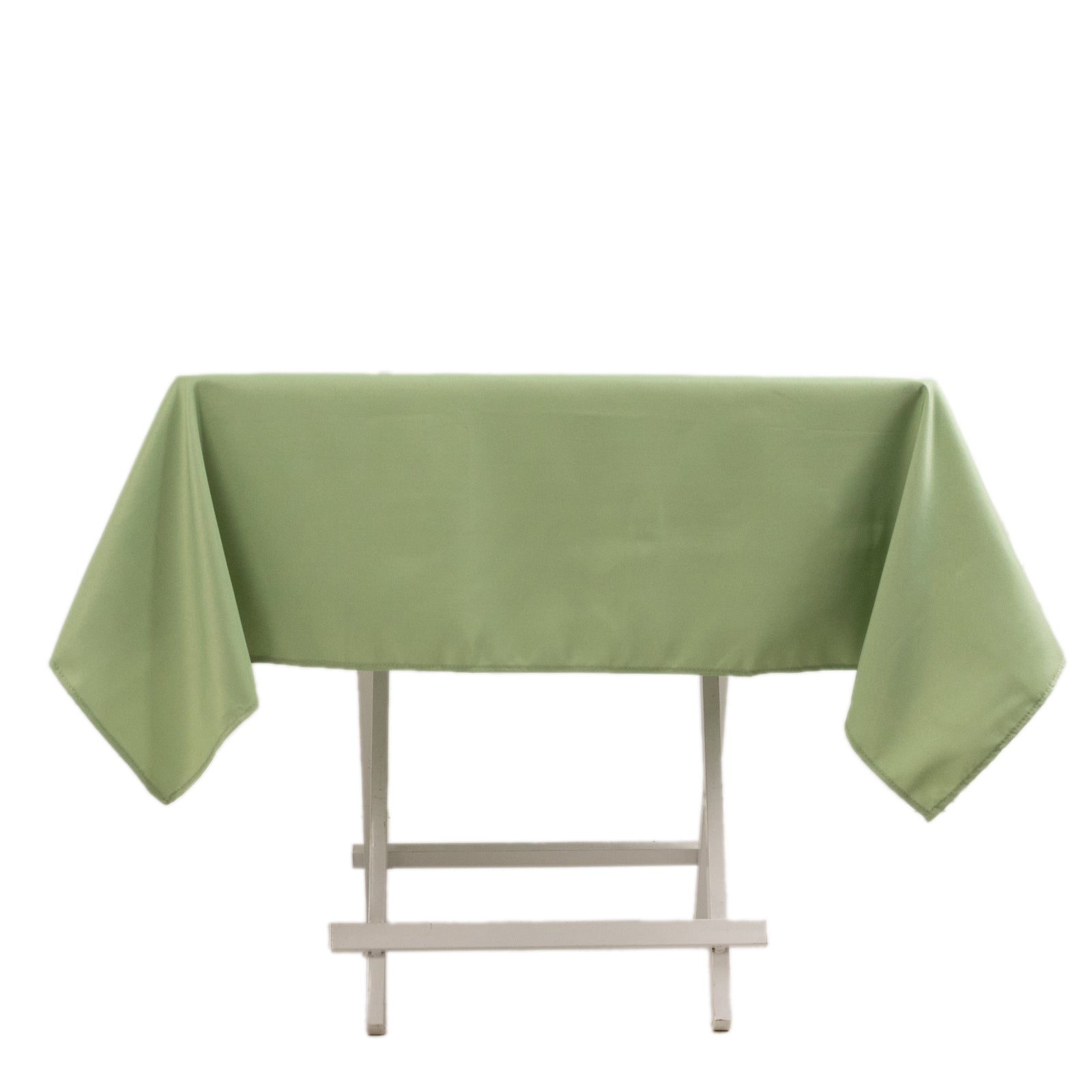 Hot Deal! 54x54 Sage Green Premium Polyester Square Tablecloth - Stain & Wrinkle Resistant 220GSM