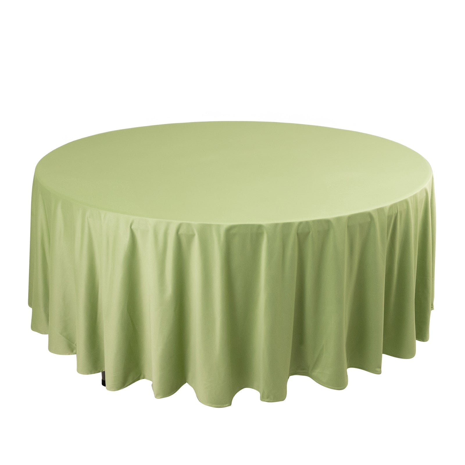 Sage Green 108' Premium Scuba Round Tablecloth - Stain & Wrinkle Resistant