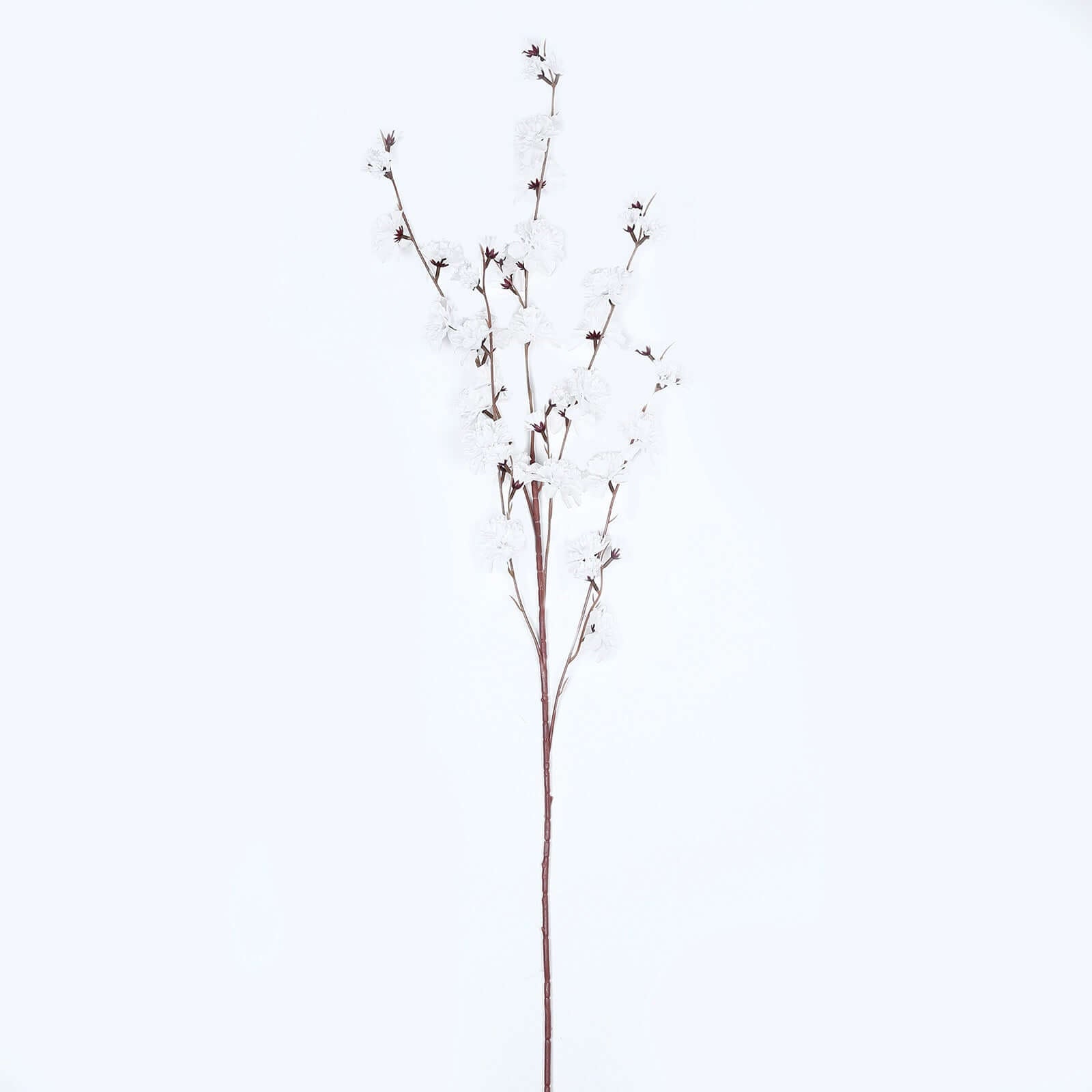 2 Branches 42-Inch Tall Artificial White Silk Carnation Stems - Perfect Decor!