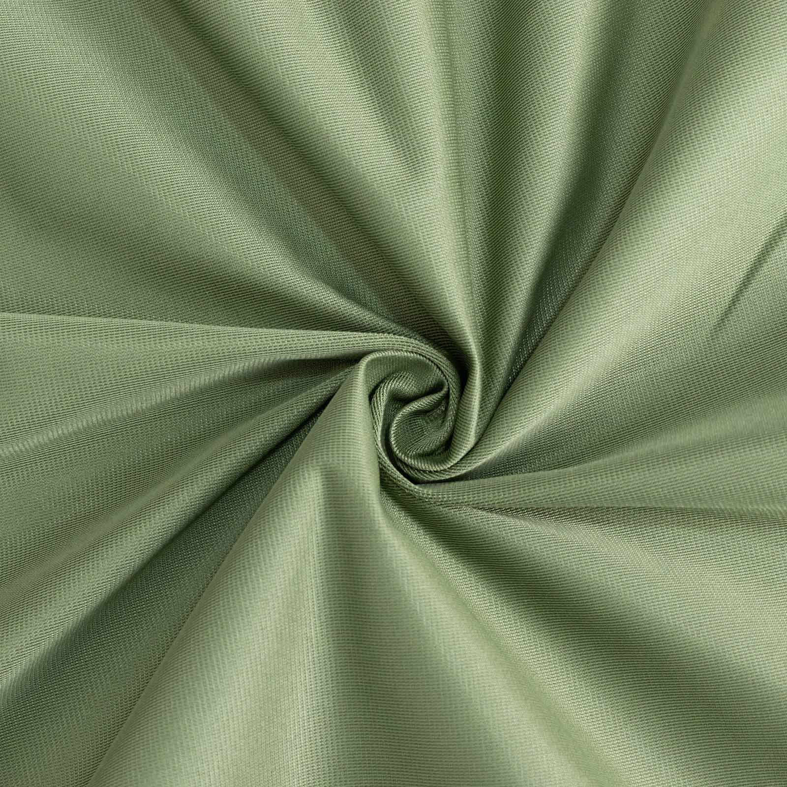 Dusty Sage Green 132' Round Scuba Tablecloth - Wrinkle & Stain Resistant