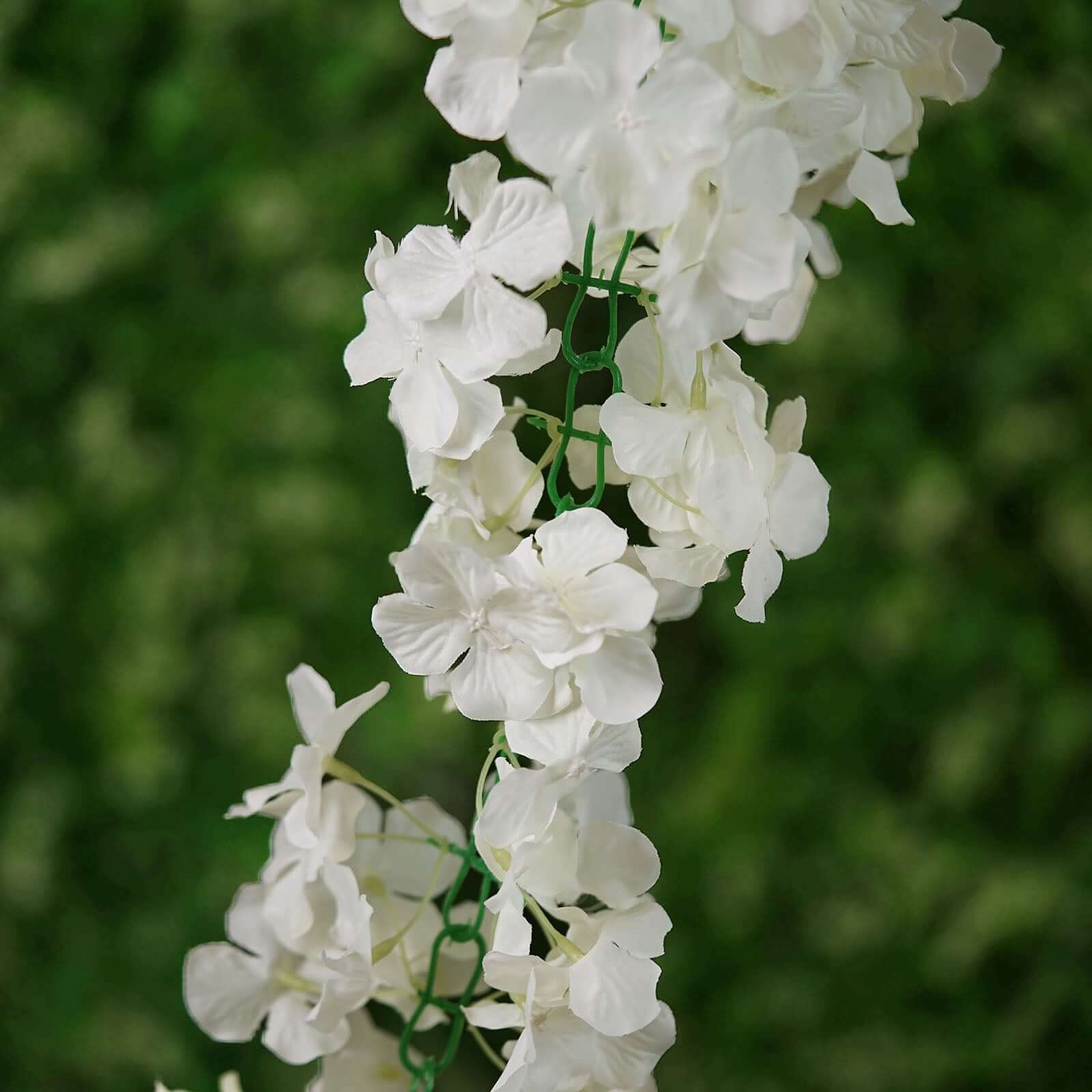 Get This 7-Foot Cream Artificial Silk Hydrangea Hanging Flower Garland for Stunning Decor
