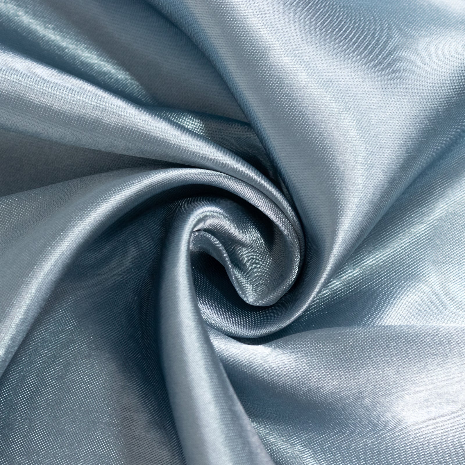 Dusty Blue Satin 90x90 Square Table Overlay with Smooth Finish