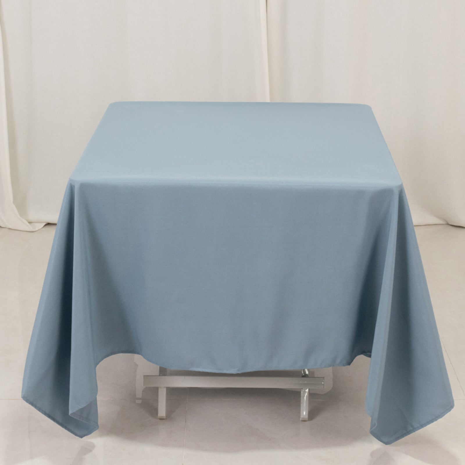 220GSM Wrinkle-Resistant Dusty Blue 70x70 Premium Polyester Square Table Cover