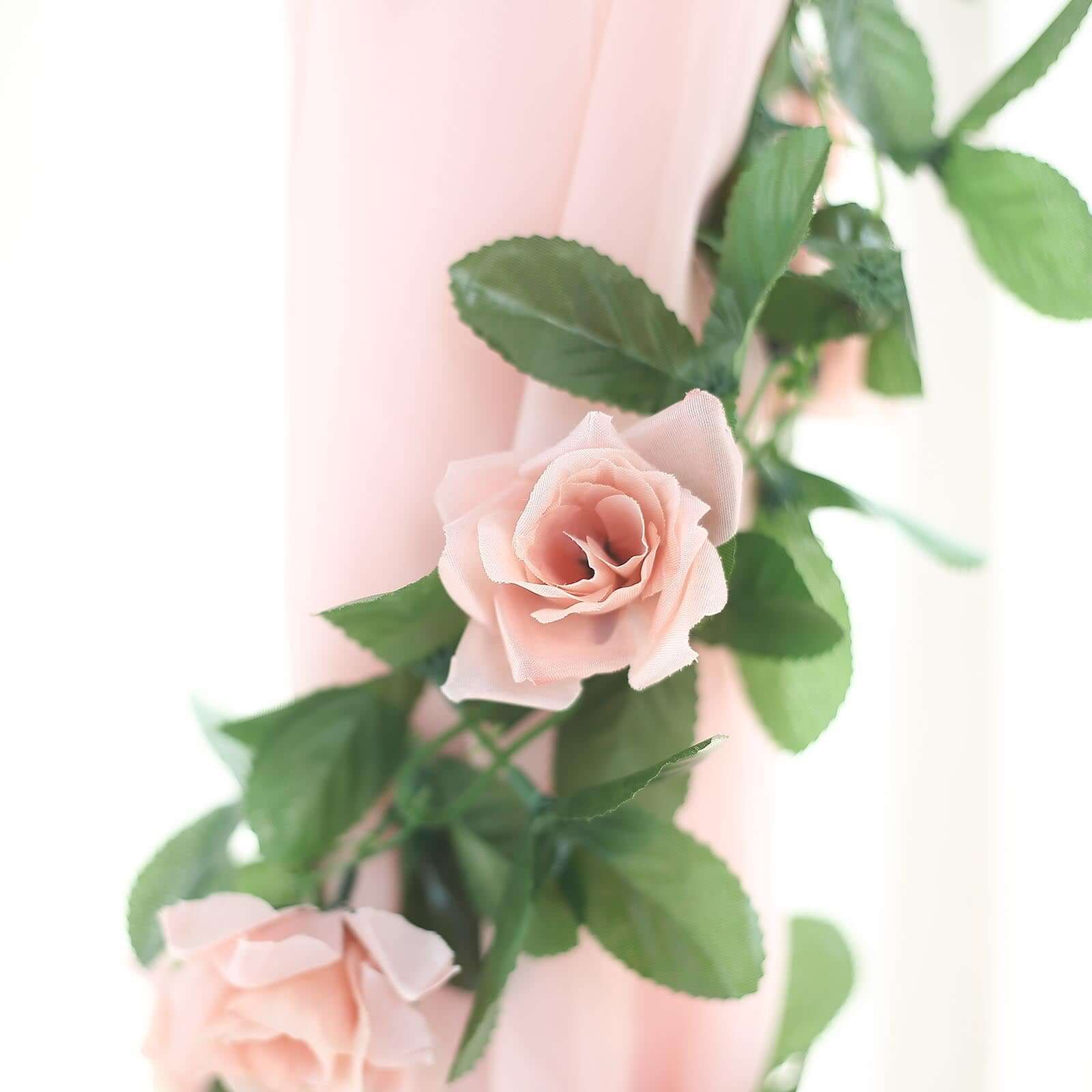 Hot Sale! 6ft UV-Protected Dusty Rose Artificial Silk Rose Garland