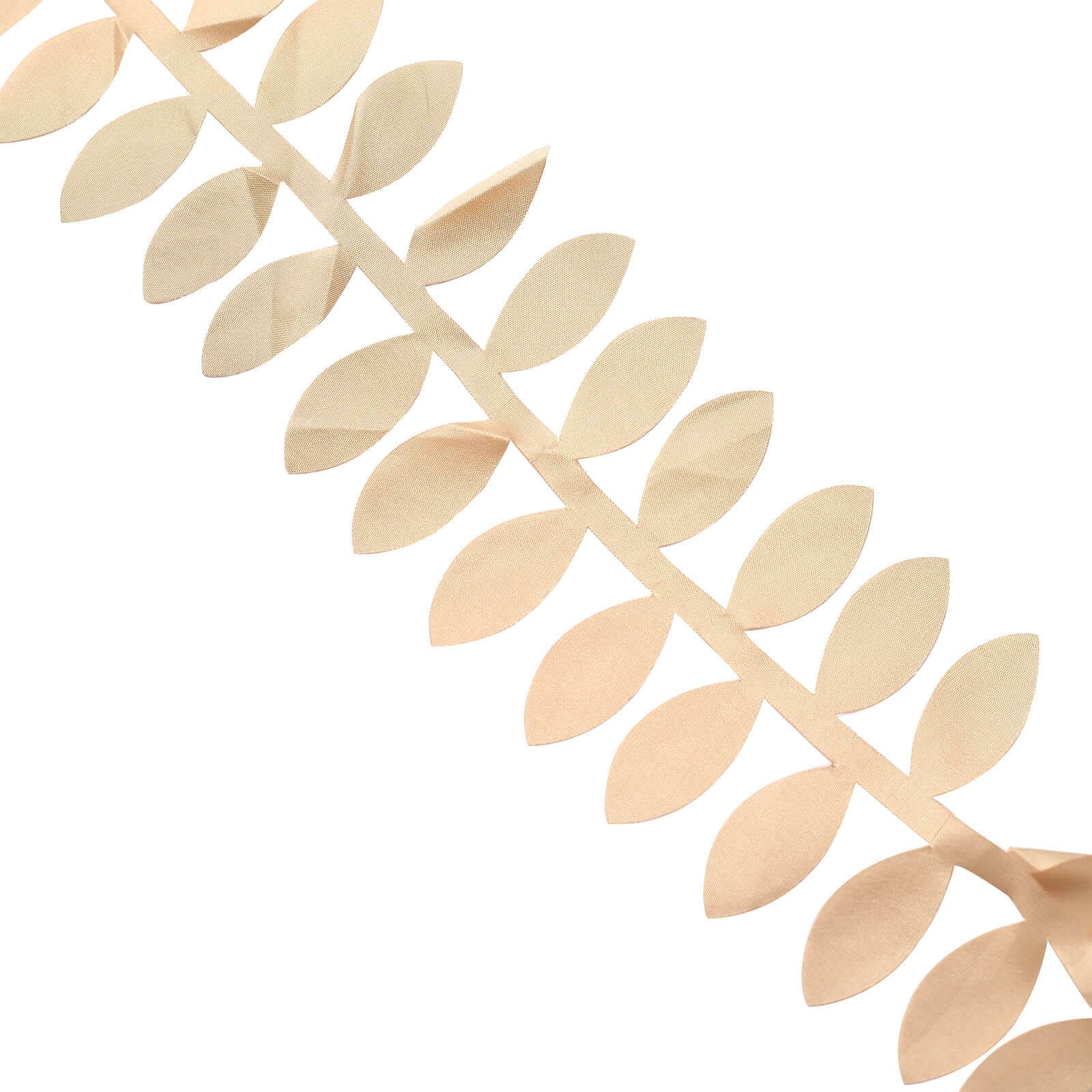 Champagne Taffeta Ribbon Sash with 4 - Leaf Petal Design, 50ft - Ideal for Decorations