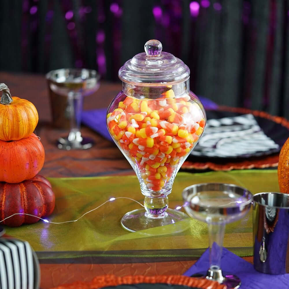 Hot Sale! Set of 3 Clear Glass Candy Jars with Snap - On Lids for Stylish Party Favors