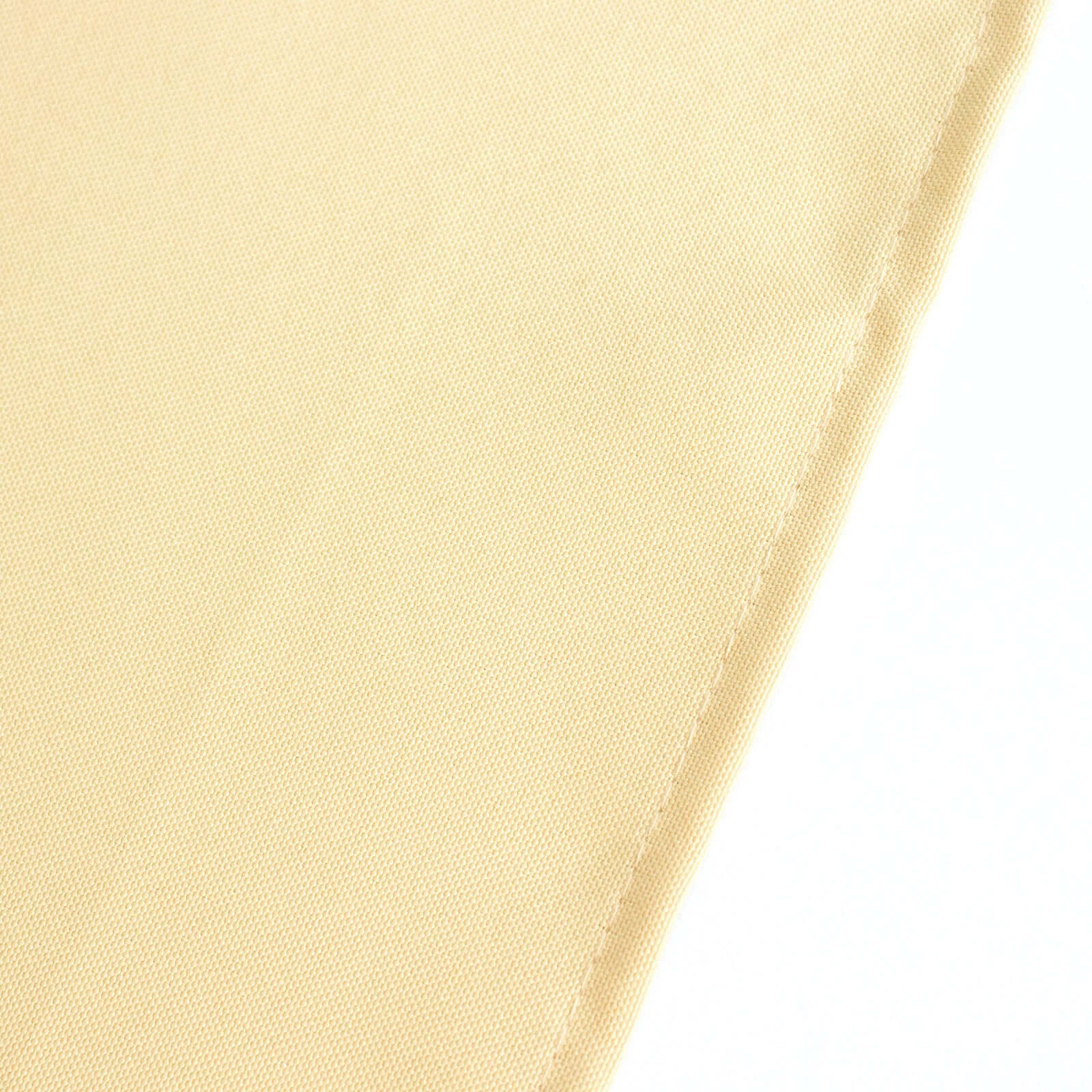 Champagne 108' Dia. Premium Polyester Wrinkle-Resistant 220GSM Round Tablecloth for Weddings and Parties