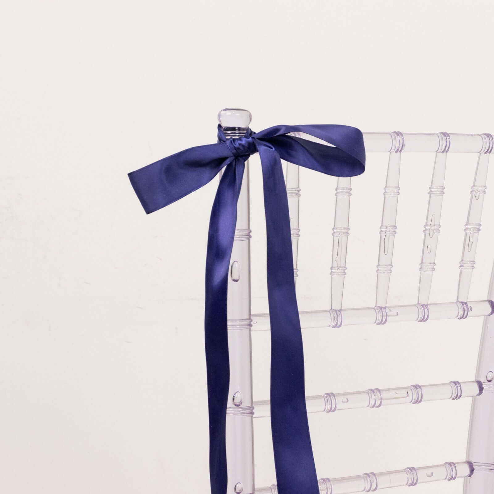 Hot! 50-Yard Navy Blue Single-Face Decorative Satin Ribbon