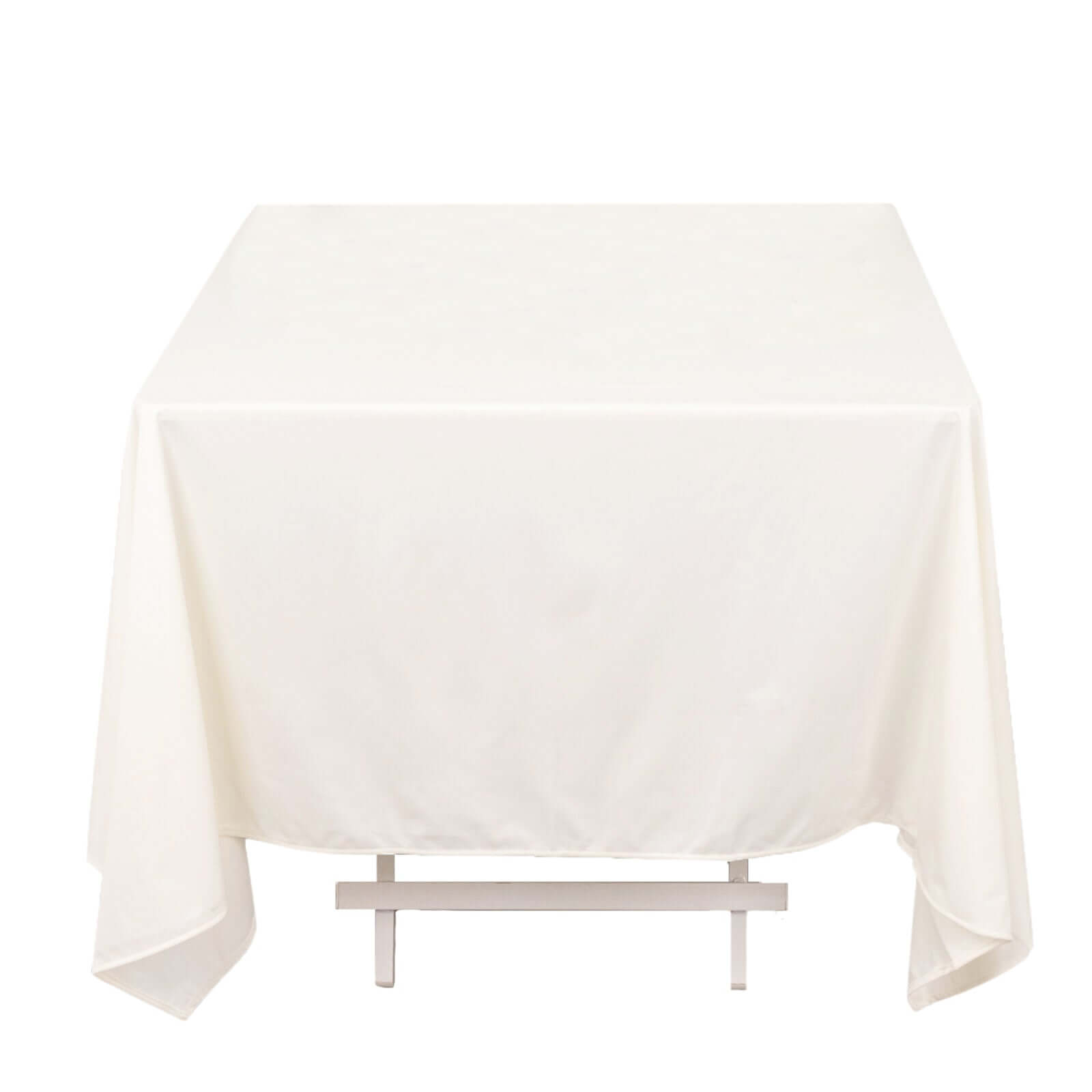 Exclusive Ivory 70x70 Wrinkle & Stain-Free Scuba Tablecloth - Premium Quality