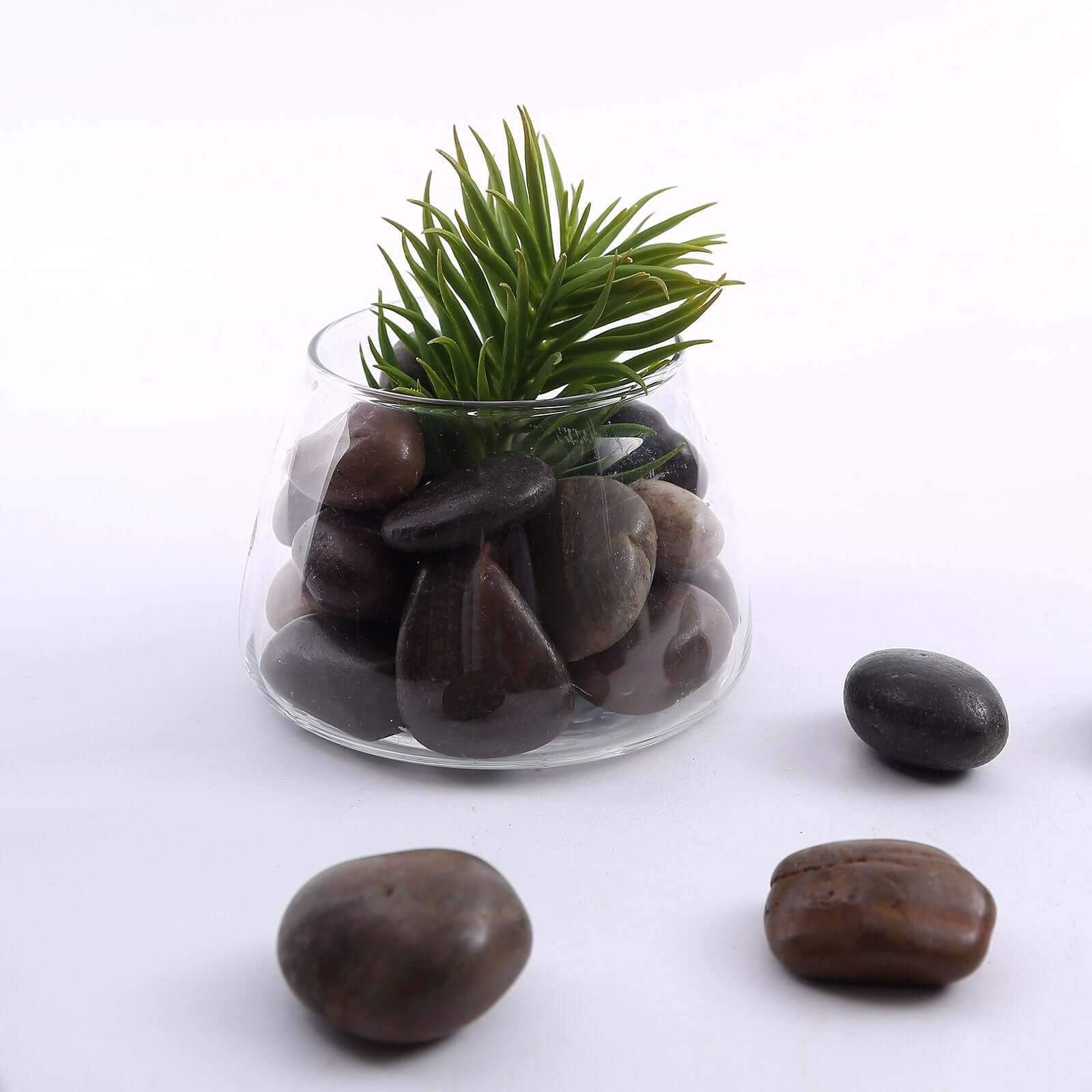 2Lb Polished Natural Assorted Decorative Stones for Vases, Landscaping & Aquariums