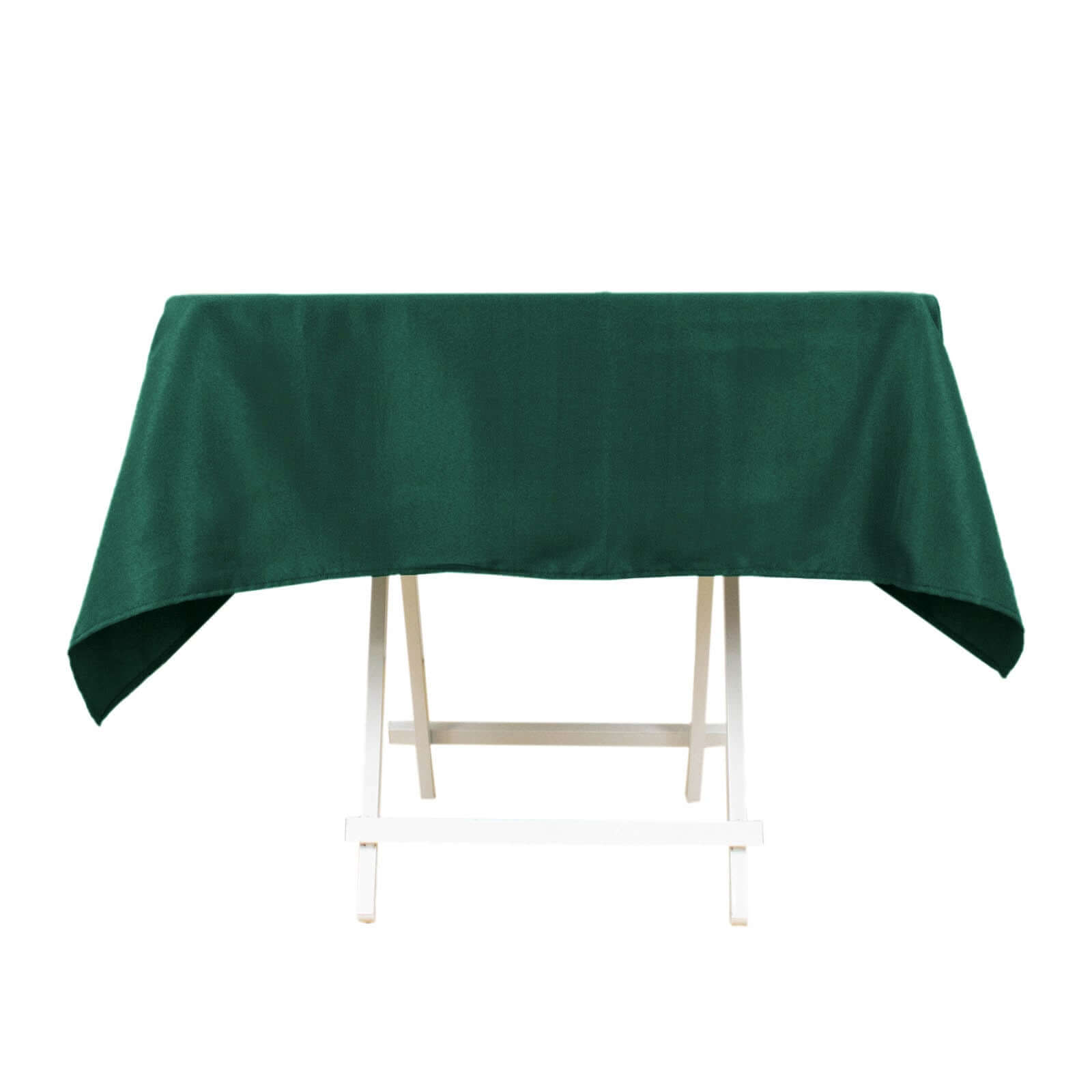 Premium 220GSM Hunter Emerald Green 54x54 Polyester Square Tablecloth - Stain & Wrinkle Resistant