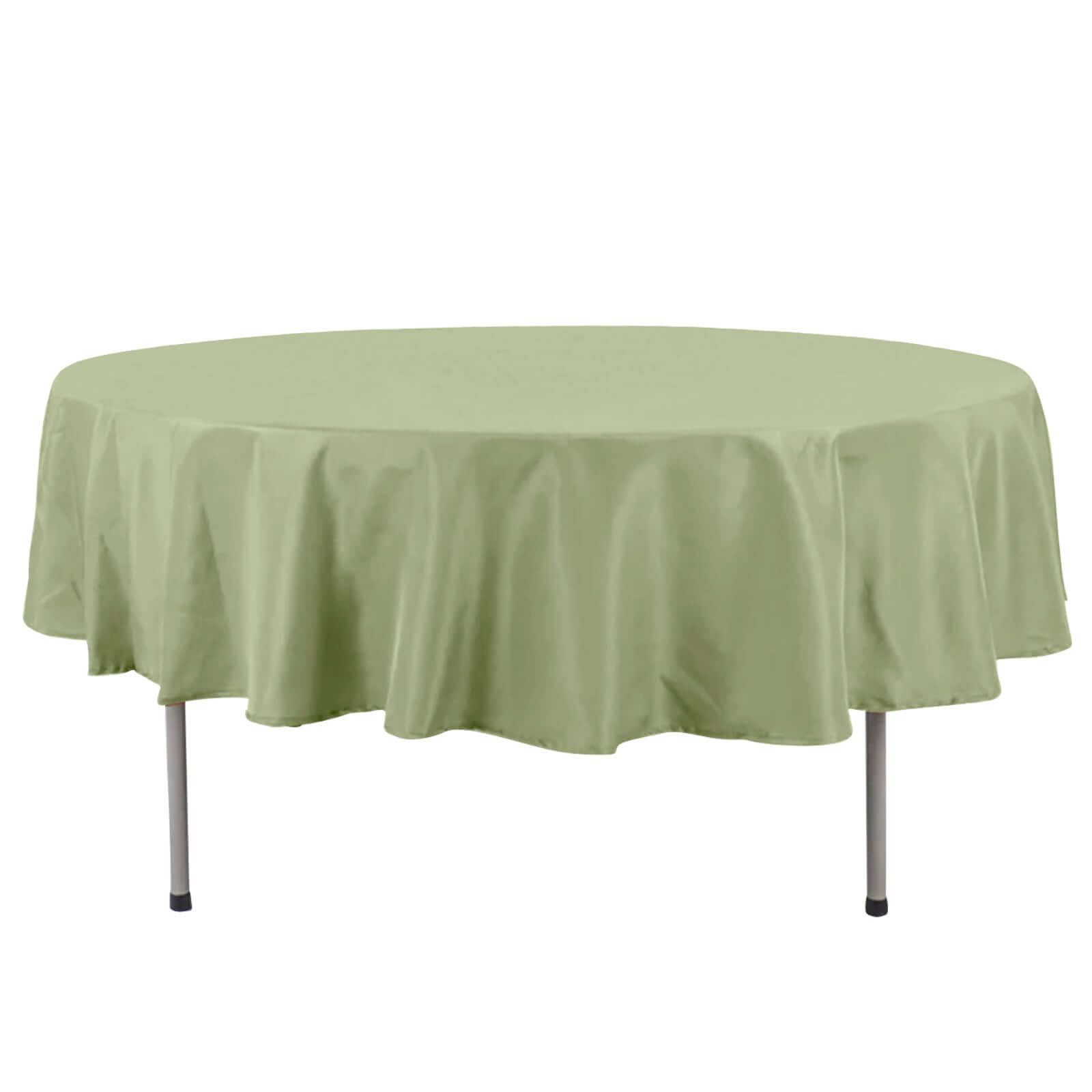 90-Inch Dusty Sage Green Premium Polyester Round Tablecloth - Stain & Wrinkle Resistant, 220GSM