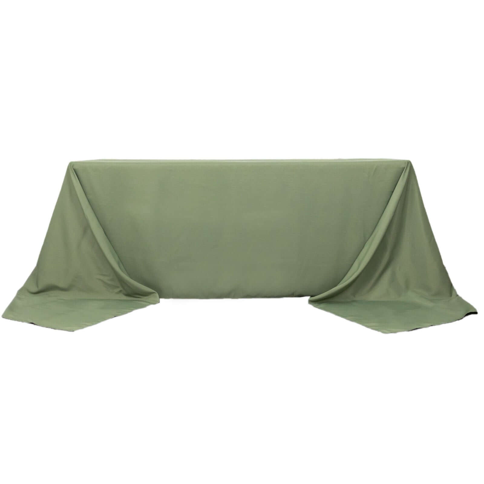 Hot! Seamless 220GSM Stain-Resistant Premium Polyester Dusty Sage Green Rectangle Tablecloth 90x156