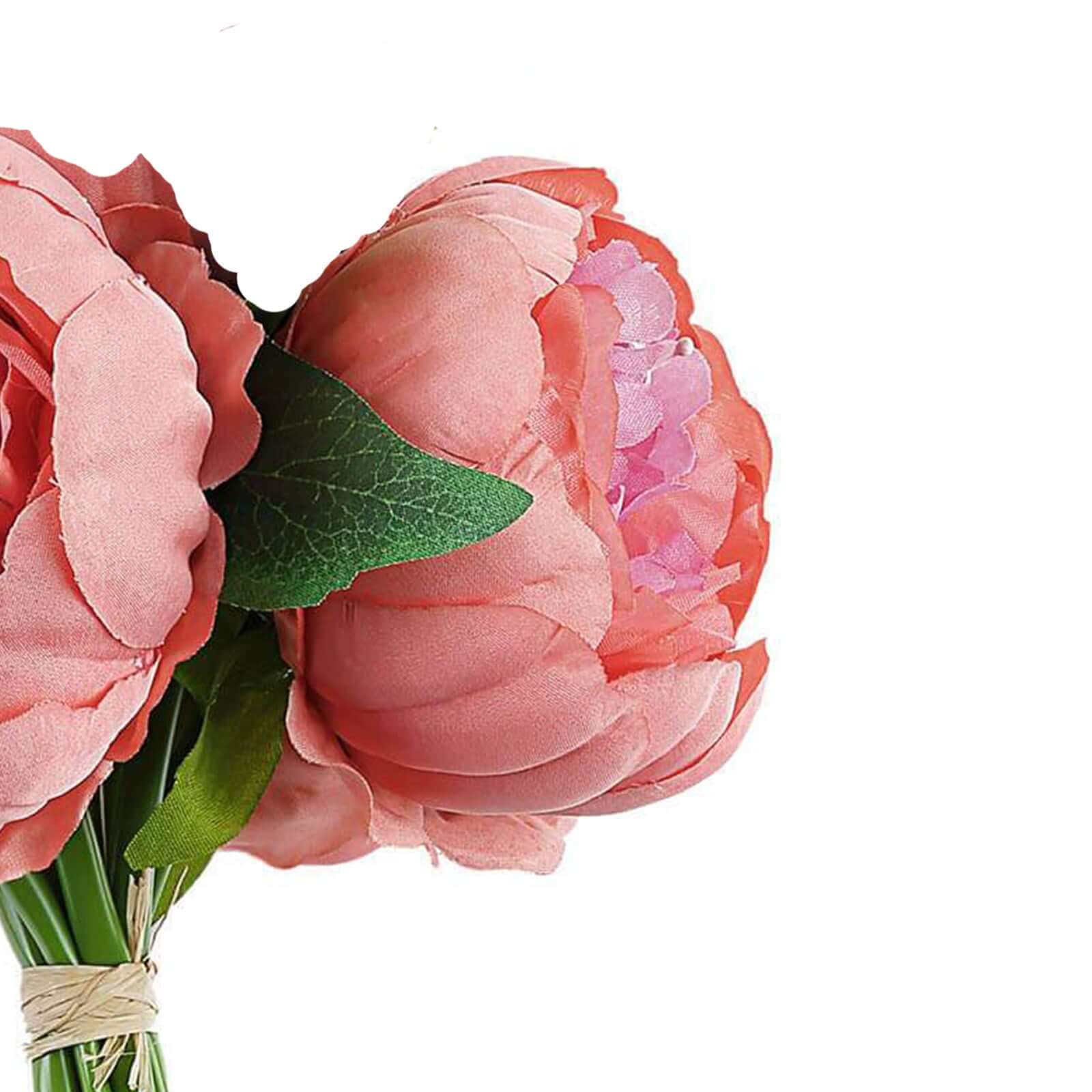 Hot! 5-Head Dusty Rose Artificial Silk Peony Bouquet