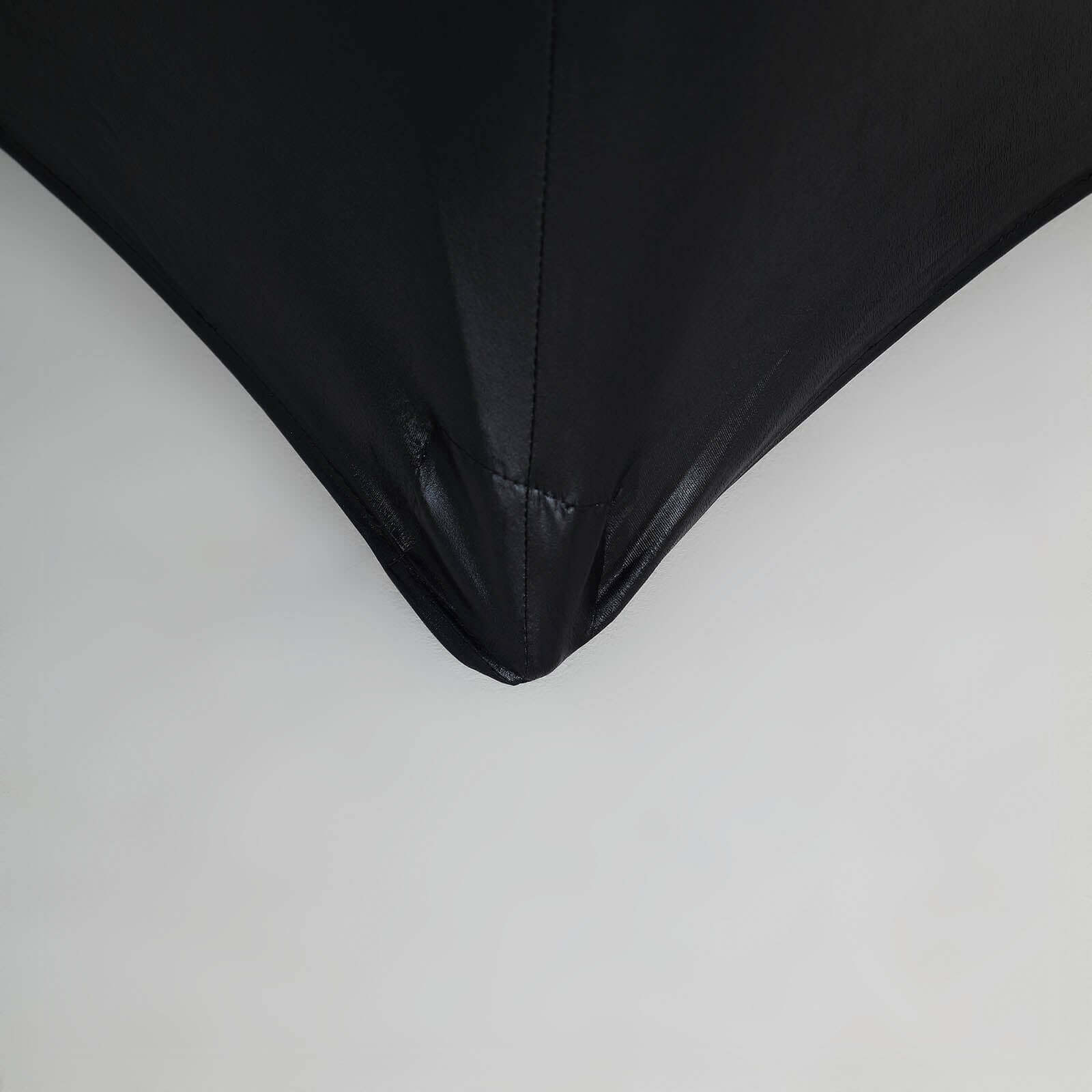 Black Metallic Spandex Stretch-Fit Water-Resistant 32" Cocktail Table Cover - Ideal for Events