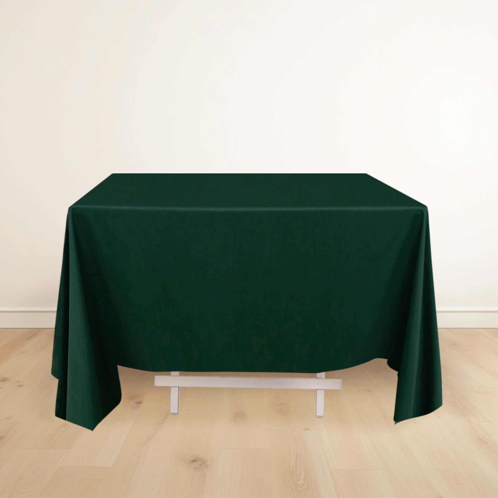 Premium 70x70 Square Scuba Tablecloth in Hunter Emerald Green - Wrinkle-Free & Stain-Resistant Deal