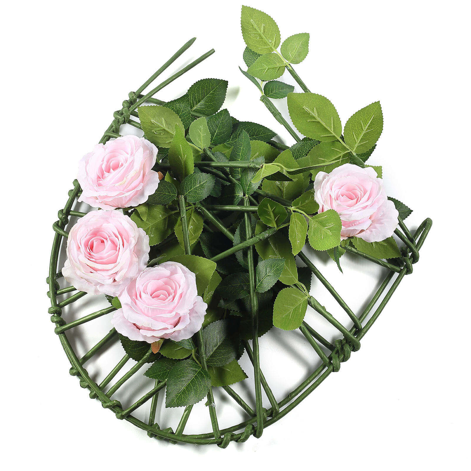 6ft Blush Realistic Silk Rose & Leaf Garland - Ideal for Decor