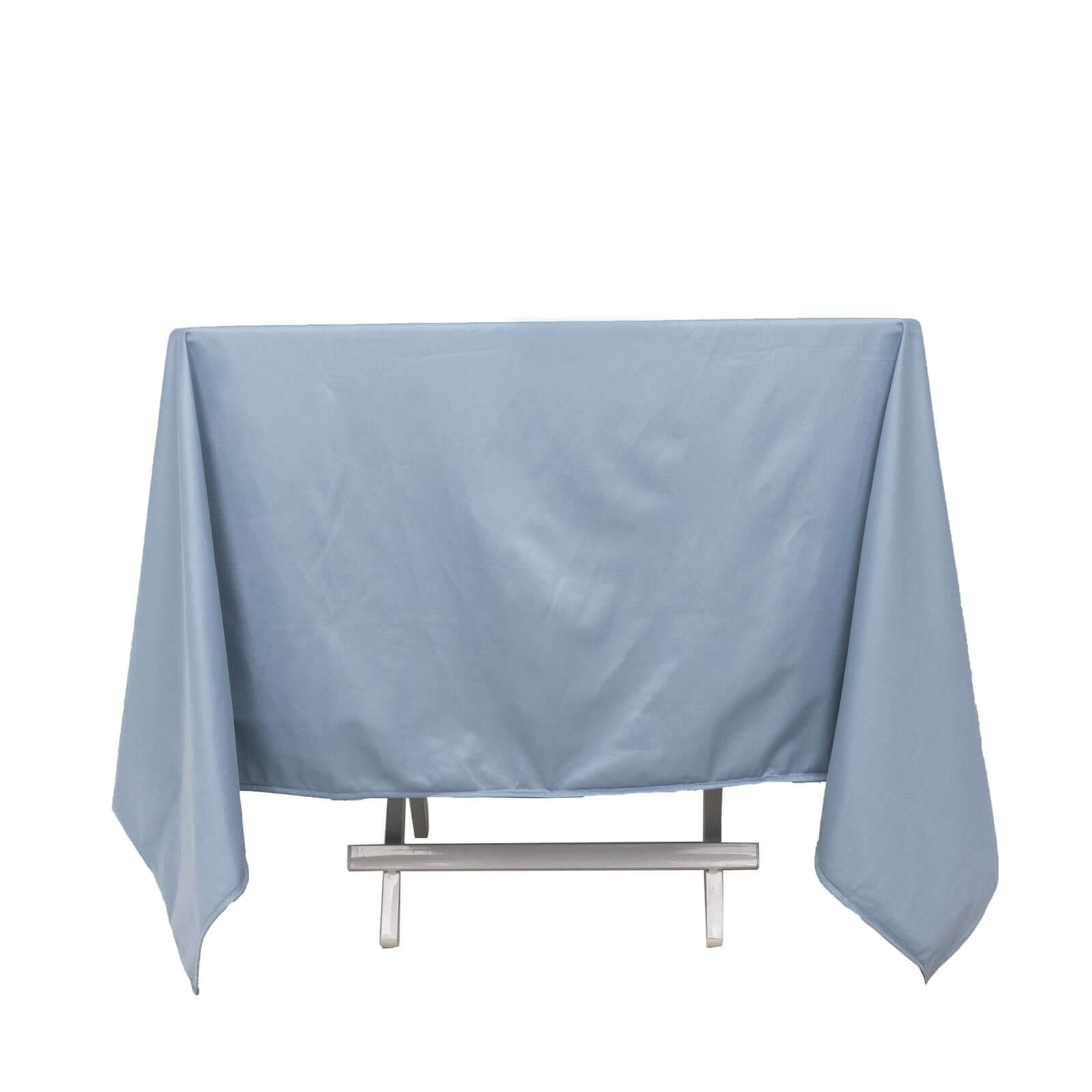 Premium Offer! Wrinkle-Free & Stain-Resistant Dusty Blue Scuba Polyester 70x70 Square Tablecloth