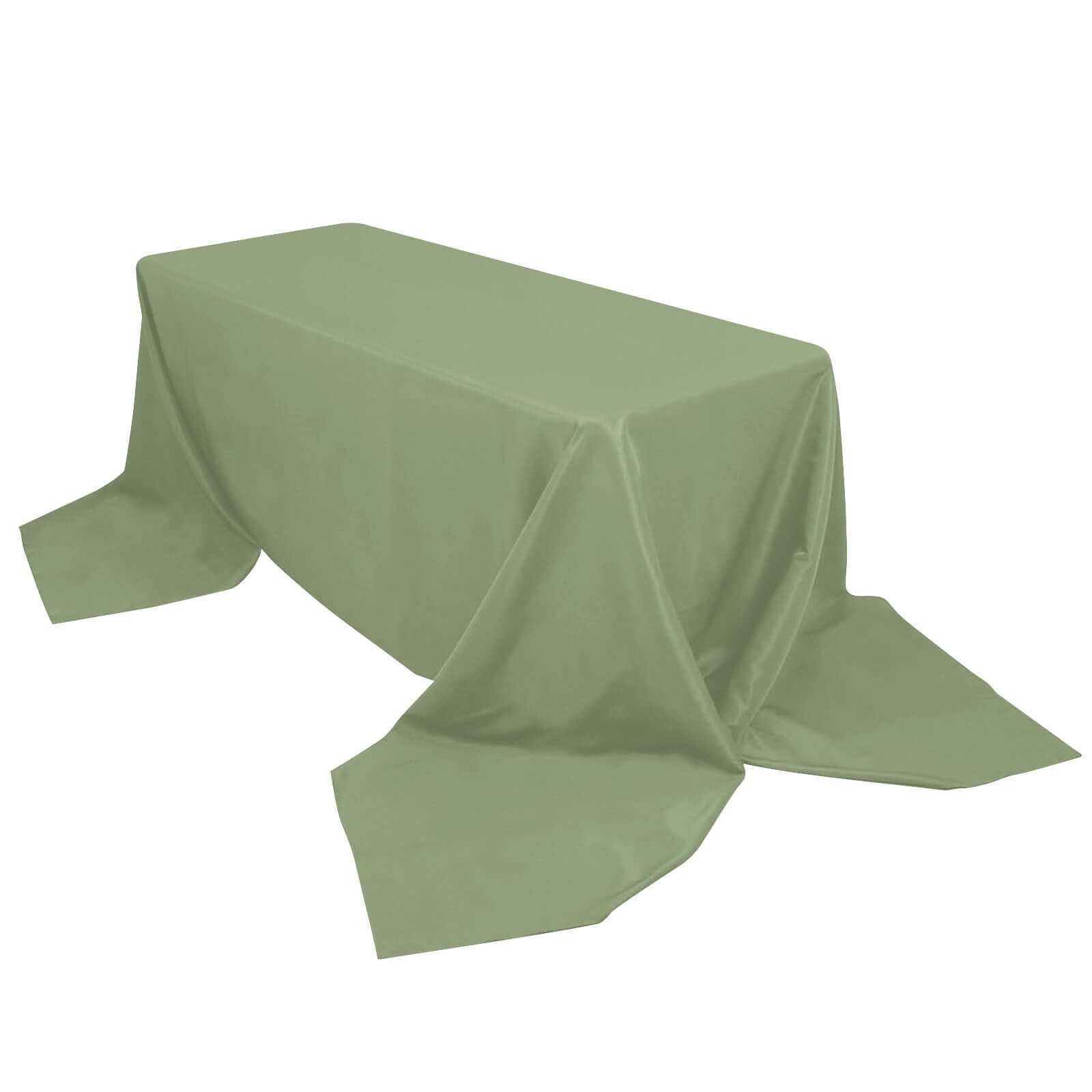 Hot! Seamless 220GSM Stain-Resistant Premium Polyester Dusty Sage Green Rectangle Tablecloth 90x156