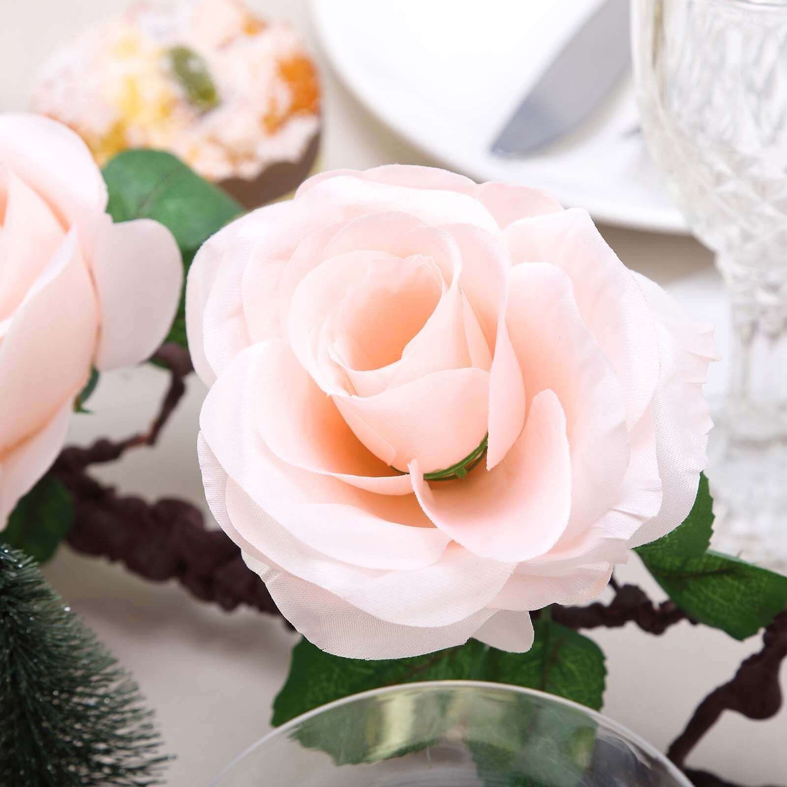 Hot Sale! 6ft Blush Artificial Silk Rose Hanging Garland for Decor