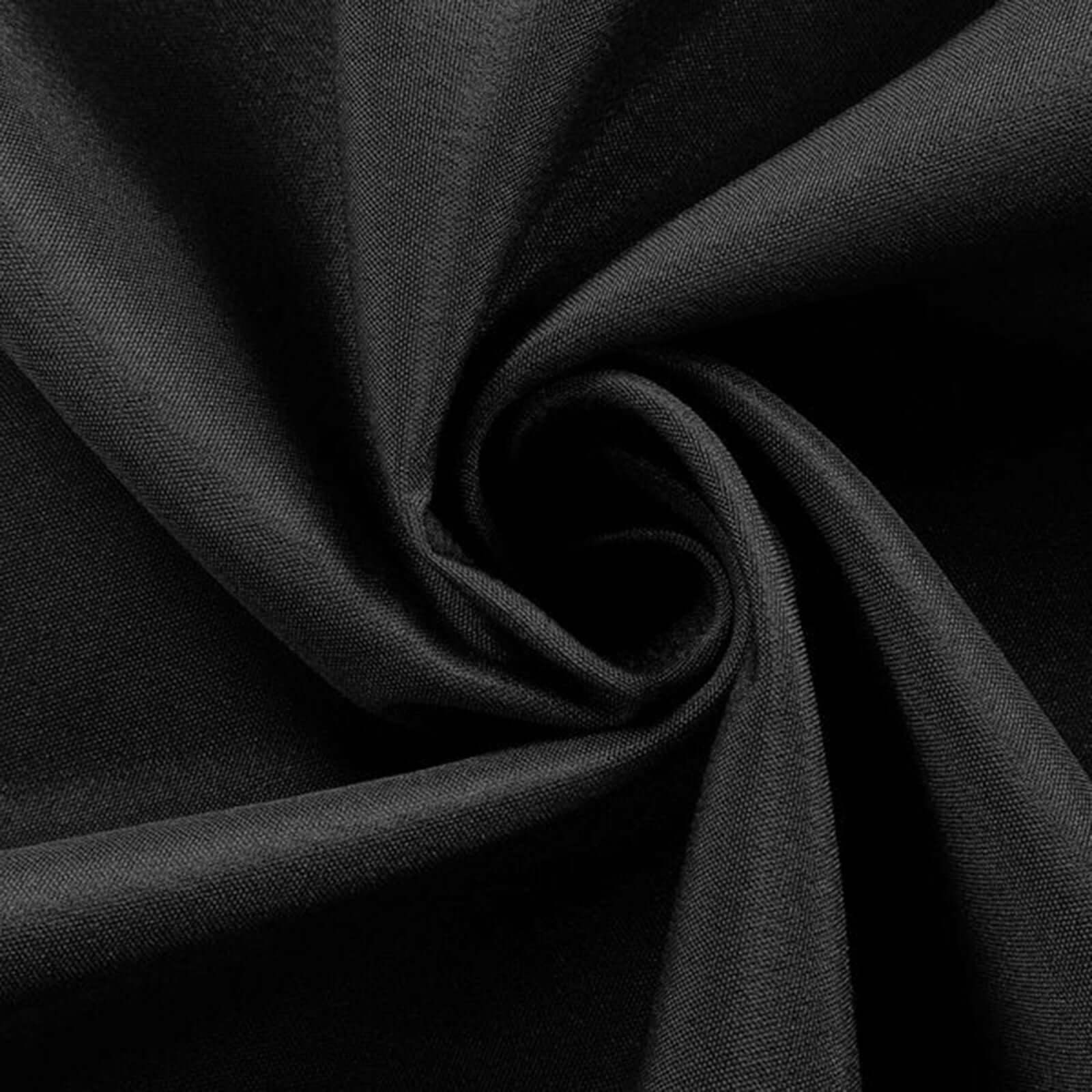 Black 70x70 Wrinkle-Resistant & Durable Polyester Square Table Overlay for Events
