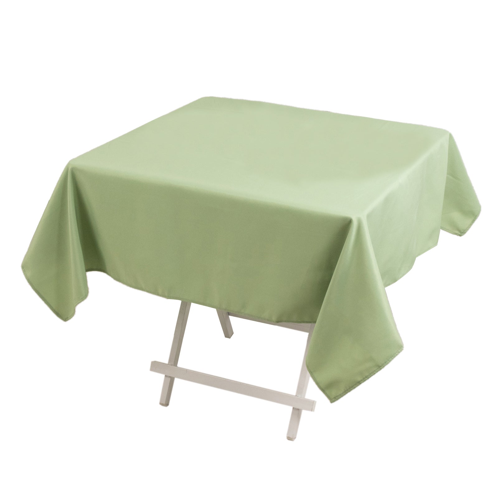 Hot Deal! 54x54 Sage Green Premium Polyester Square Tablecloth - Stain & Wrinkle Resistant 220GSM