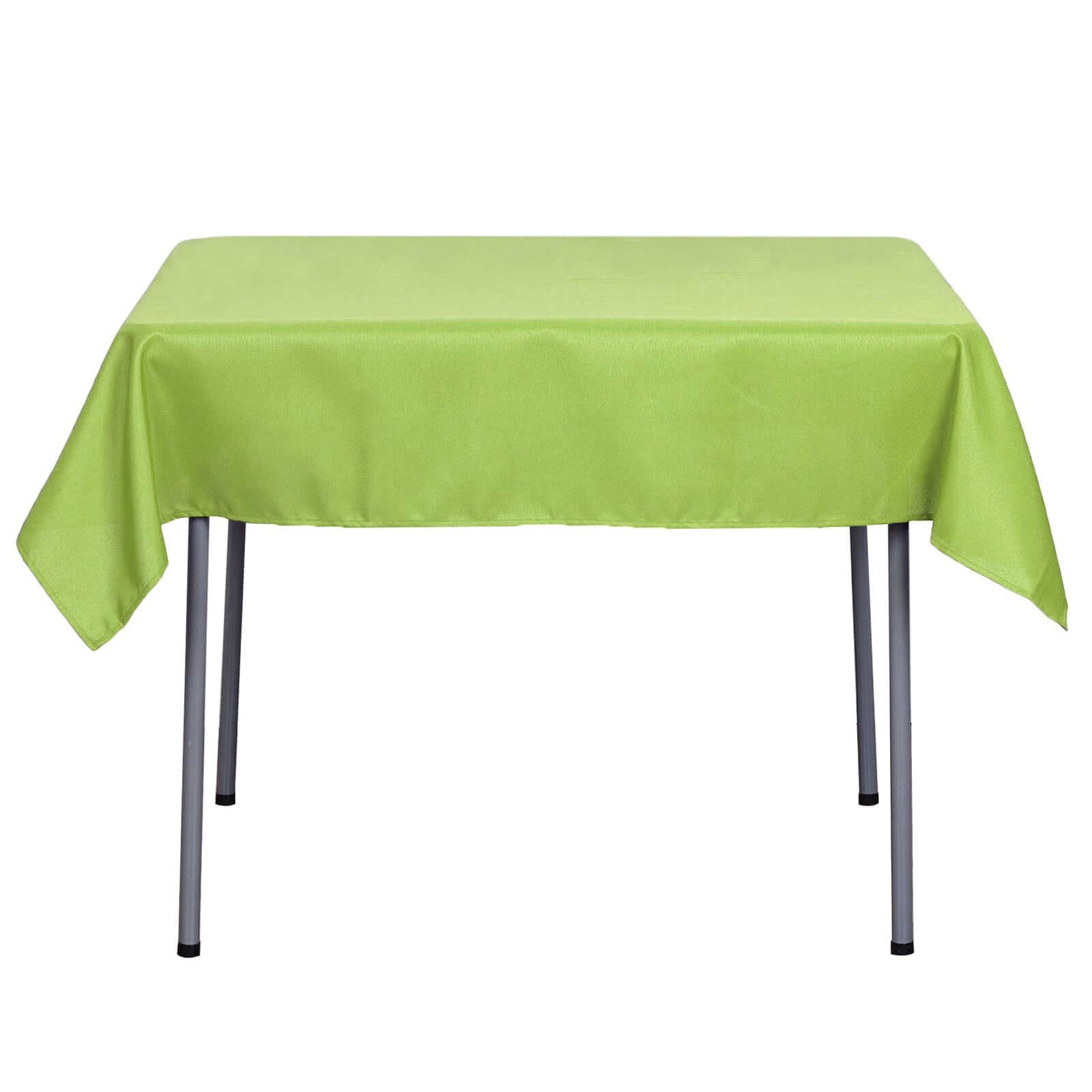Wrinkle-Resistant & Durable 54x54 Polyester Square Tablecloth in Apple Green - Ideal for Events
