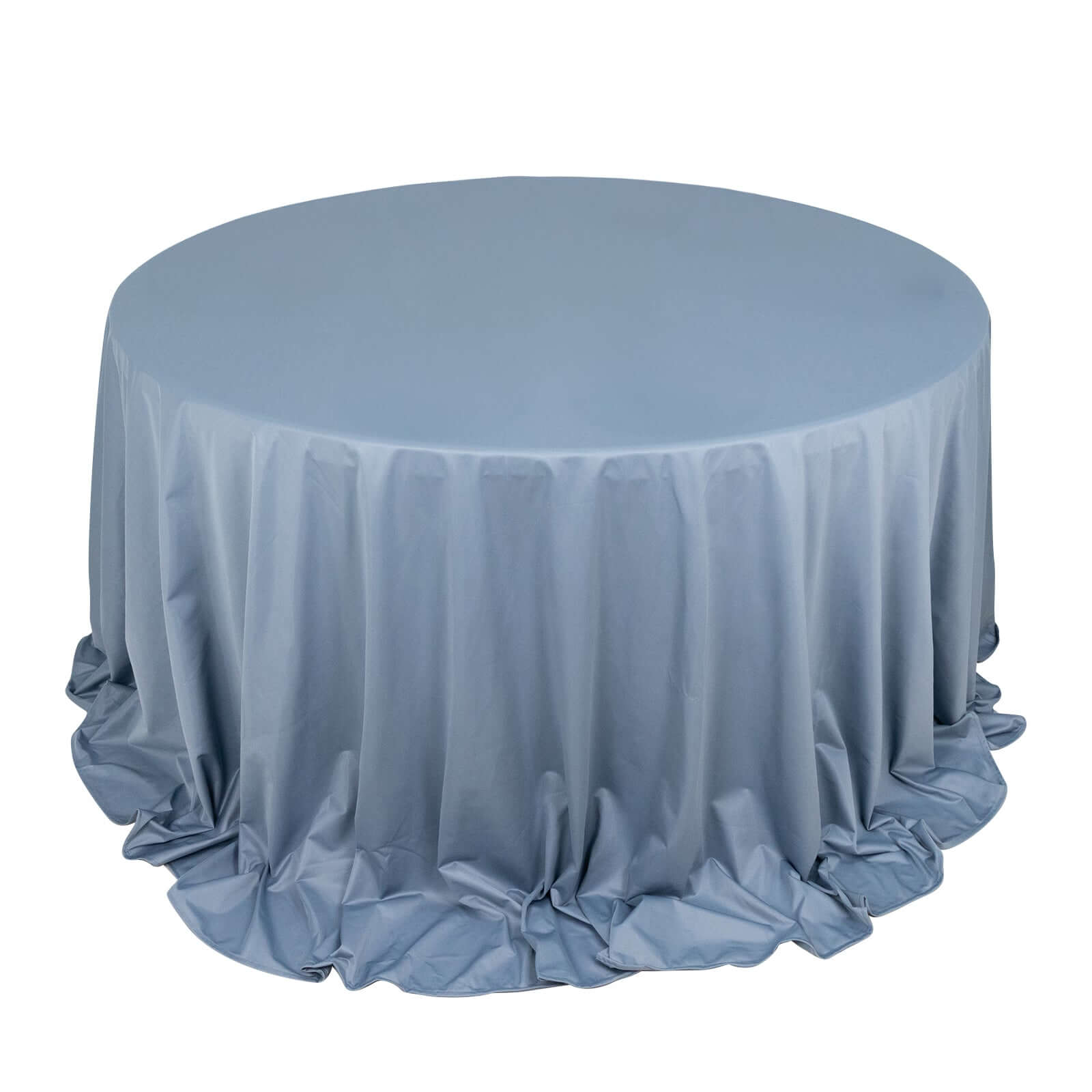 Dusty Blue Wrinkle-Free & Stain-Resistant 132' Premium Scuba Round Tablecloth