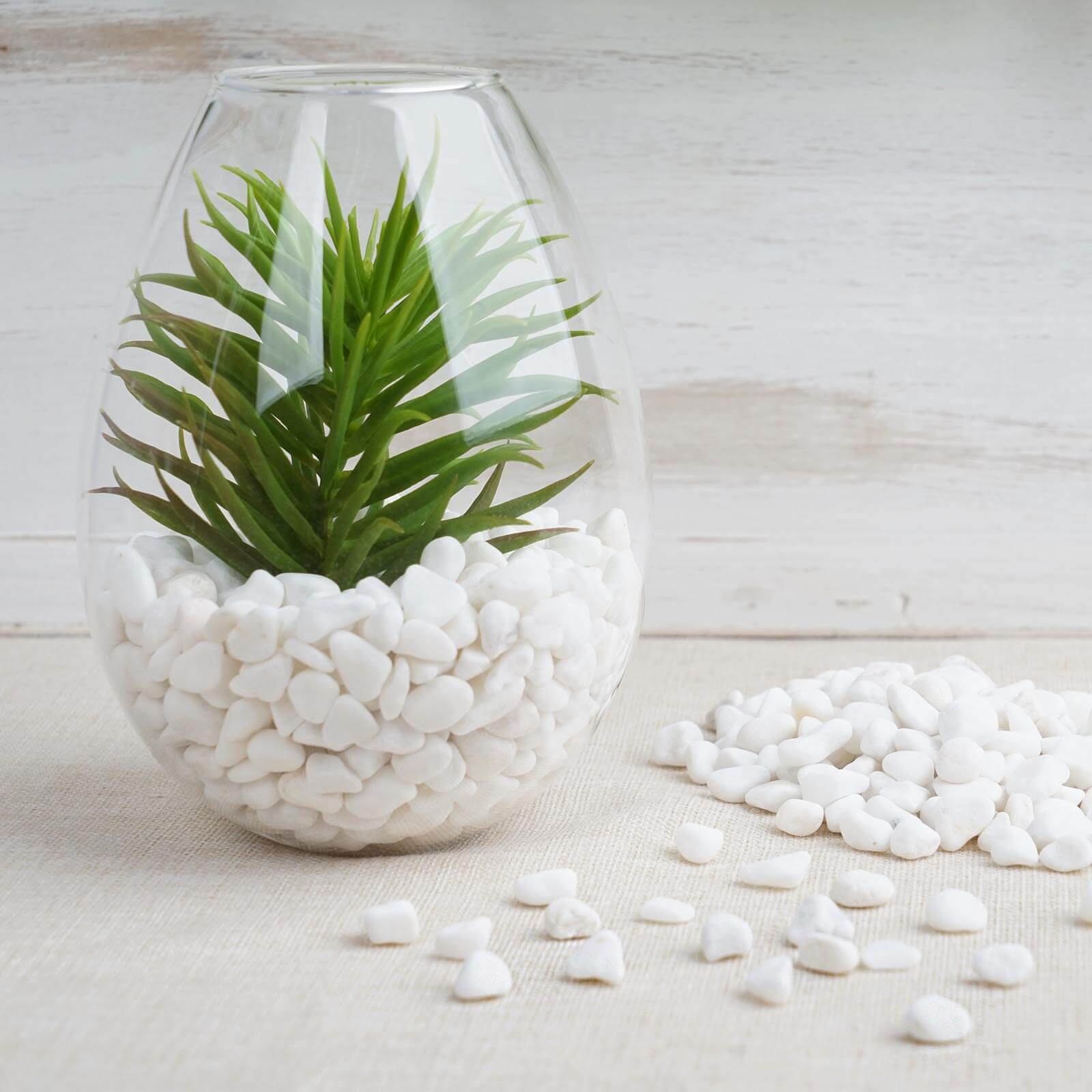 2 Lbs Decorative White Crushed Gravel for Vase Fillers