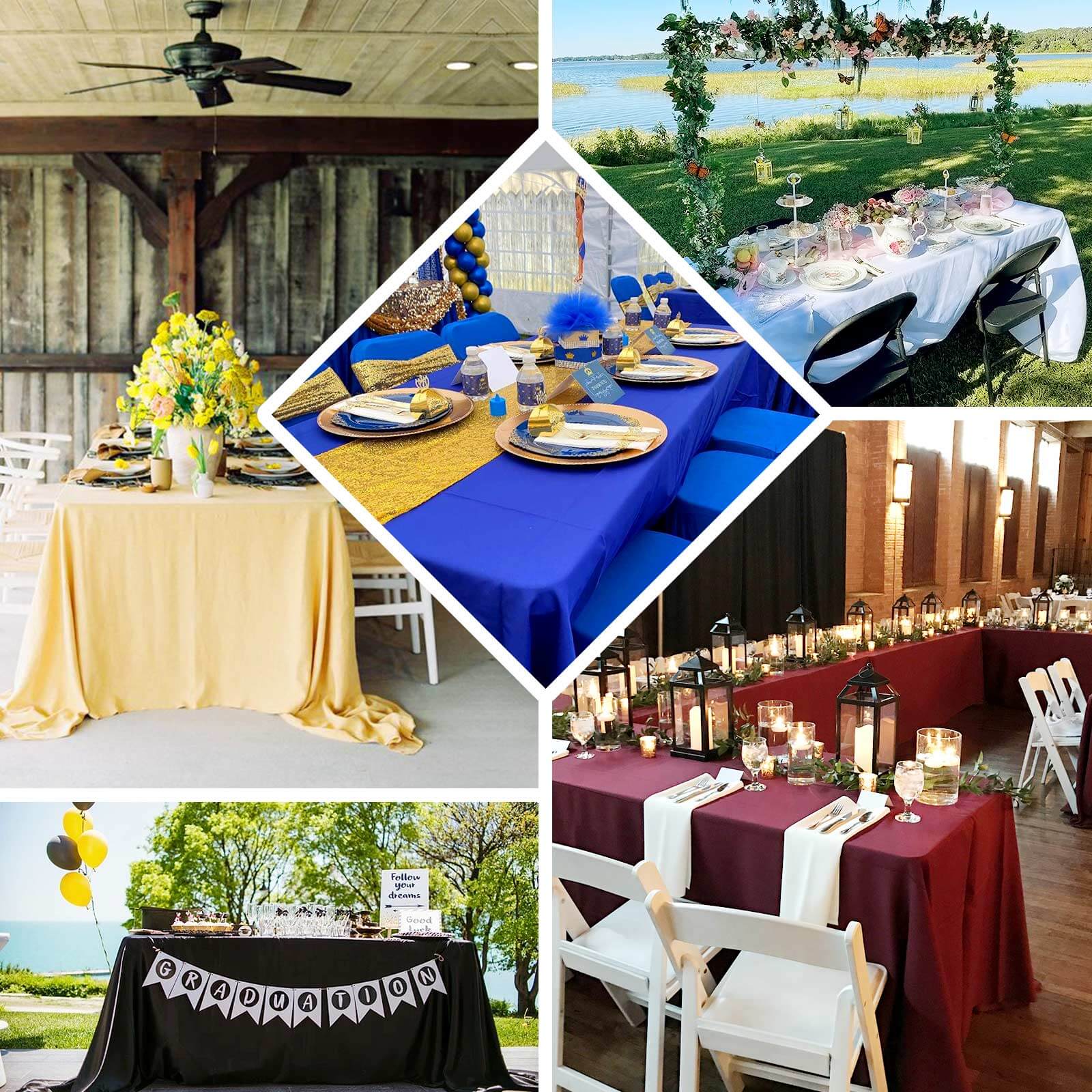Hot Sale! Seamless 220GSM Stain-Resistant Nude Premium Polyester Rectangle Tablecloth 90x156