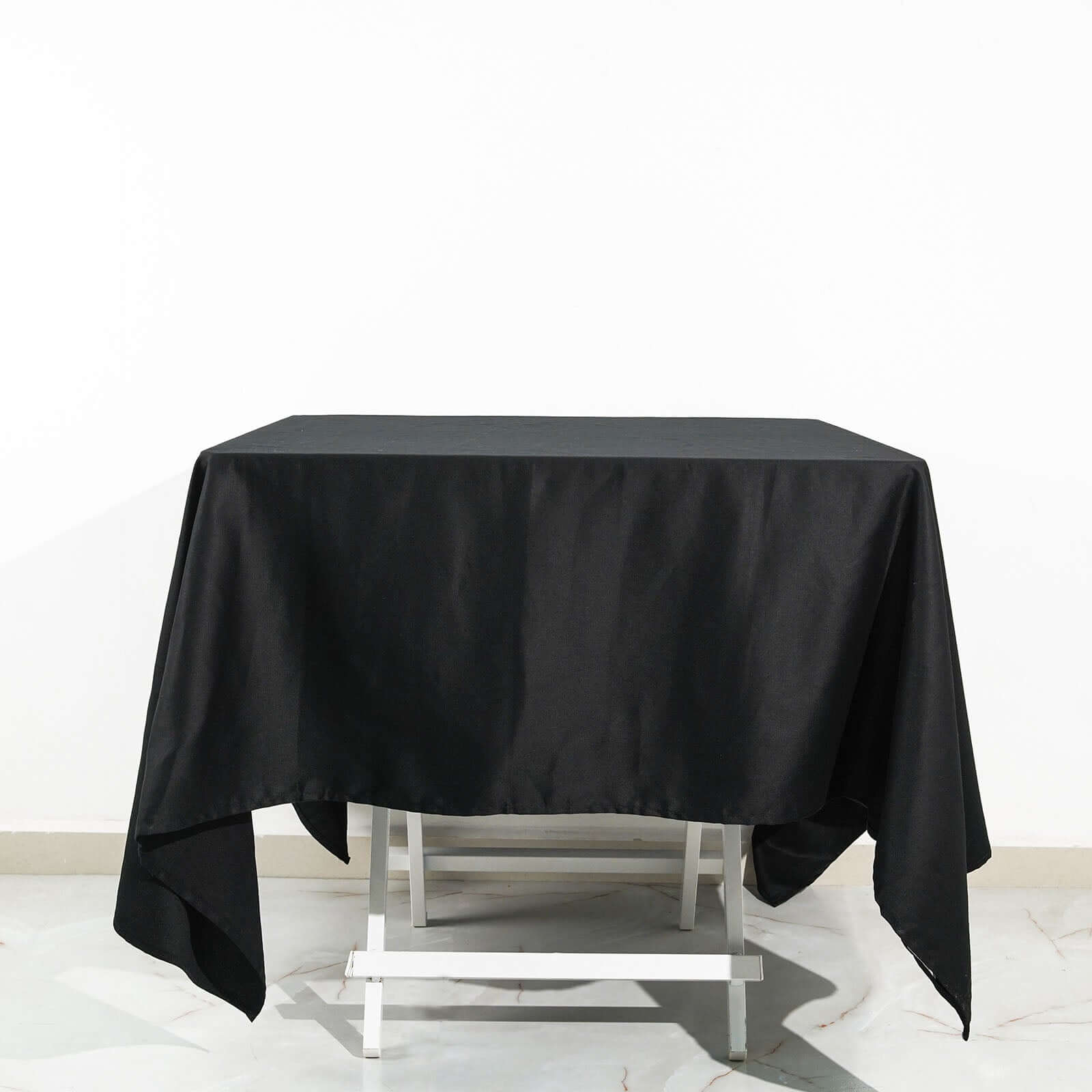 Exclusive 70x70 Black Cotton Tablecloth - Soft, Breathable & Hemmed