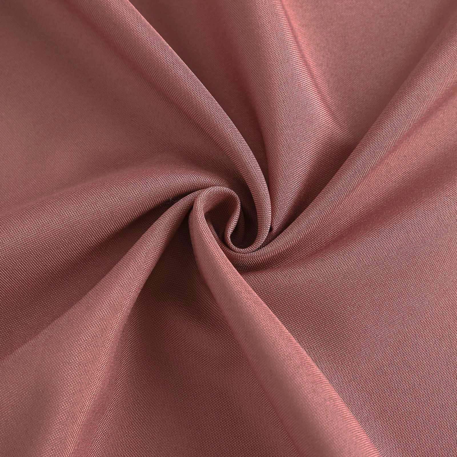 Wrinkle-Resistant 108" Polyester Round Tablecloth in Cinnamon Rose Color
