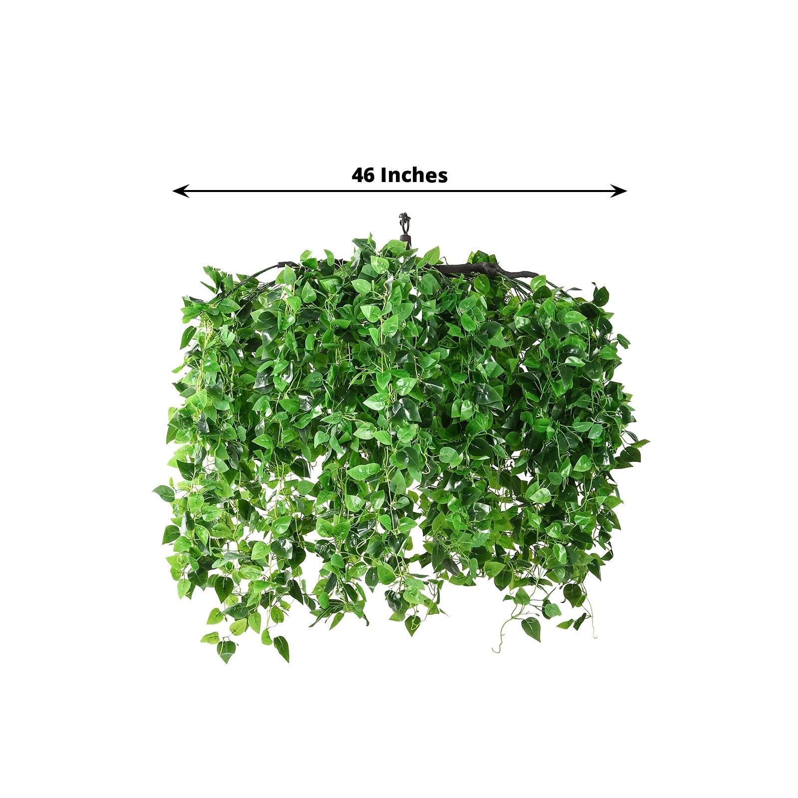 46-Inch Green Artificial Eucalyptus Ivy Leaf Canopy with Interchangeable Branches - Ideal for Decor