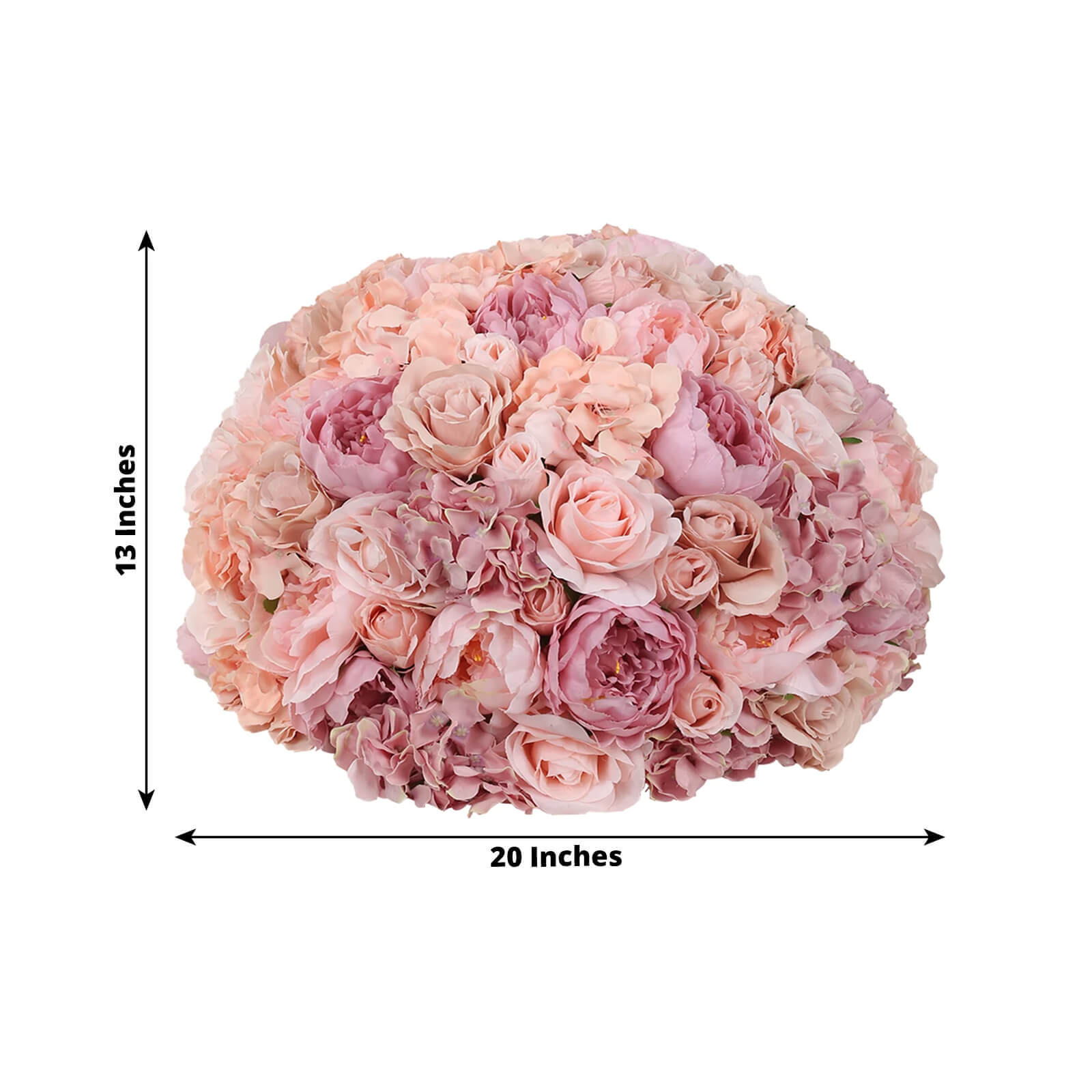 Large Blush Artificial Silk Rose Bouquet - Perfect for Weddings and Table Decor! 20-Piece Set