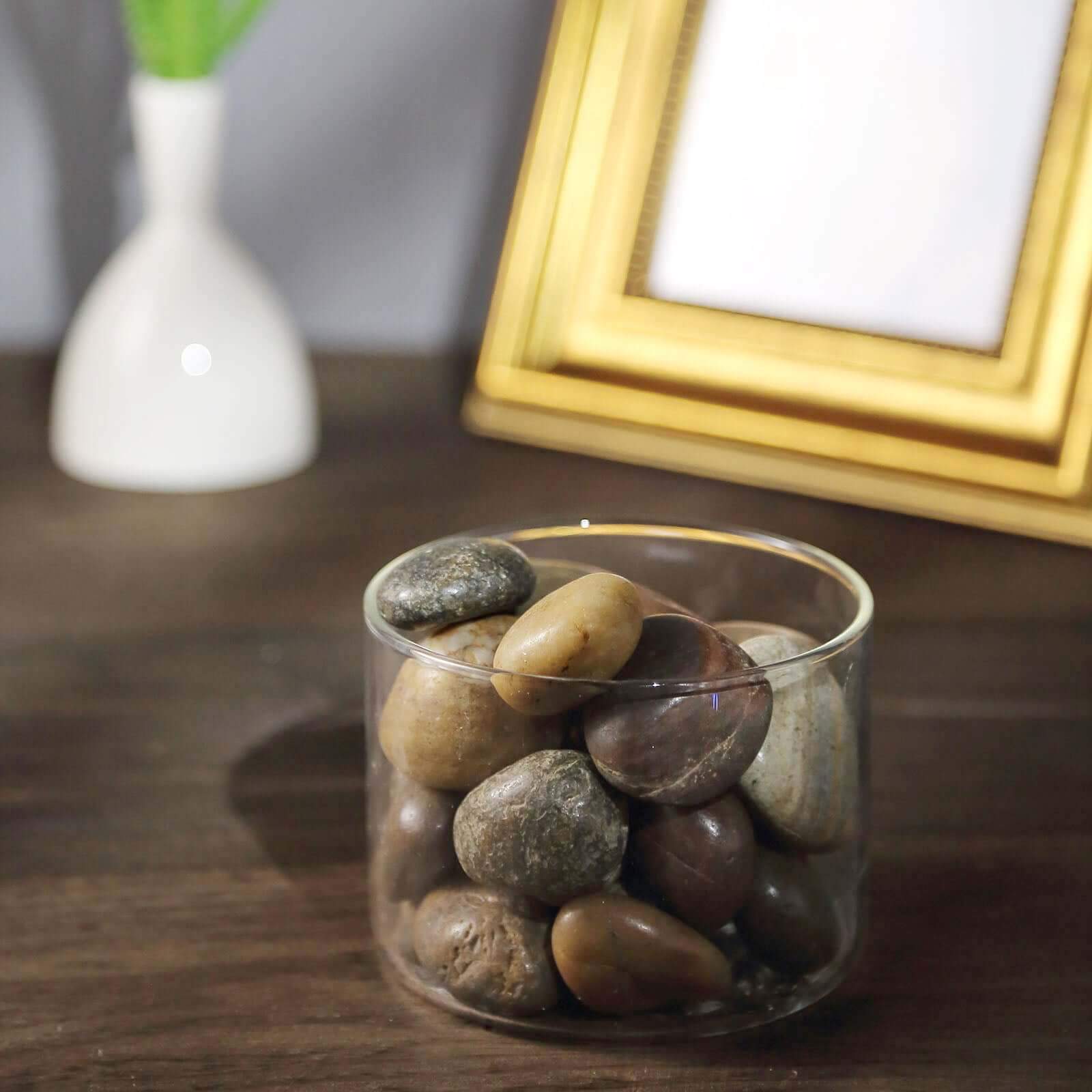 2Lb Polished Natural Assorted Decorative Stones for Vases, Landscaping & Aquariums