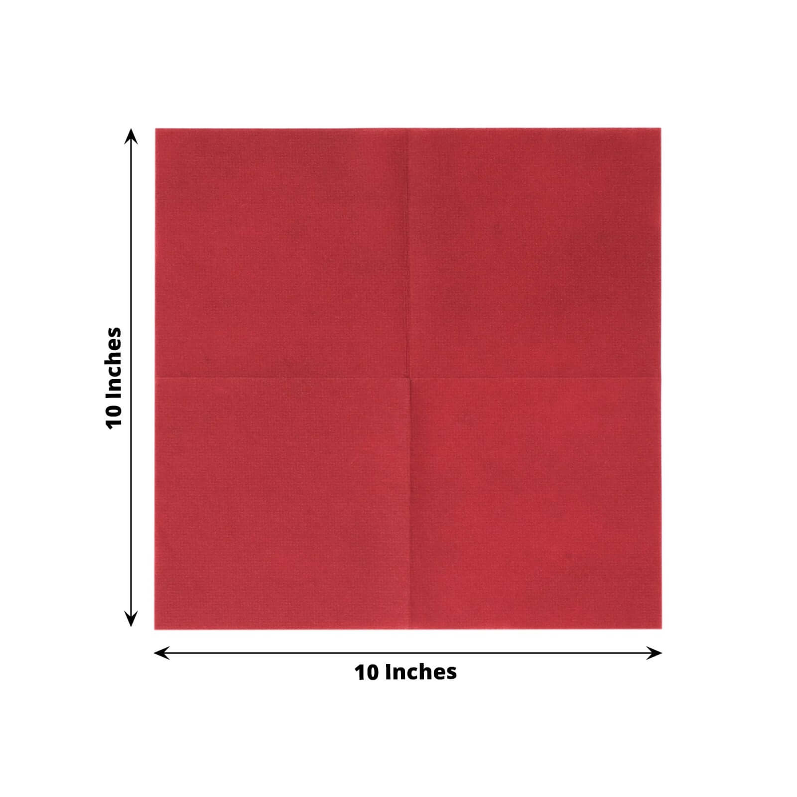 20-Pack Highly Absorbent Burgundy 5x5 Linen-Like Airlaid Napkins - Ideal for Events