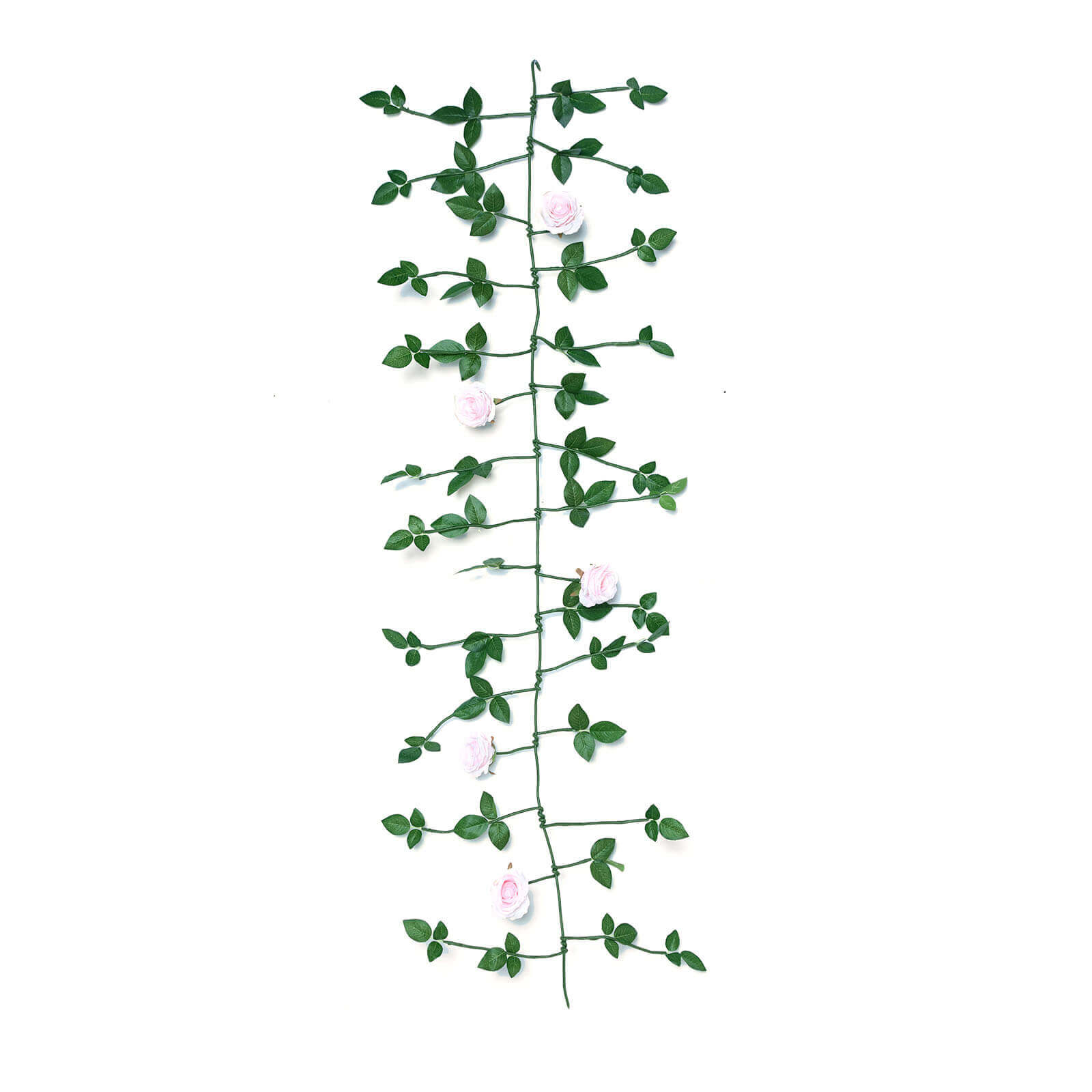 6ft Blush Realistic Silk Rose & Leaf Garland - Ideal for Decor