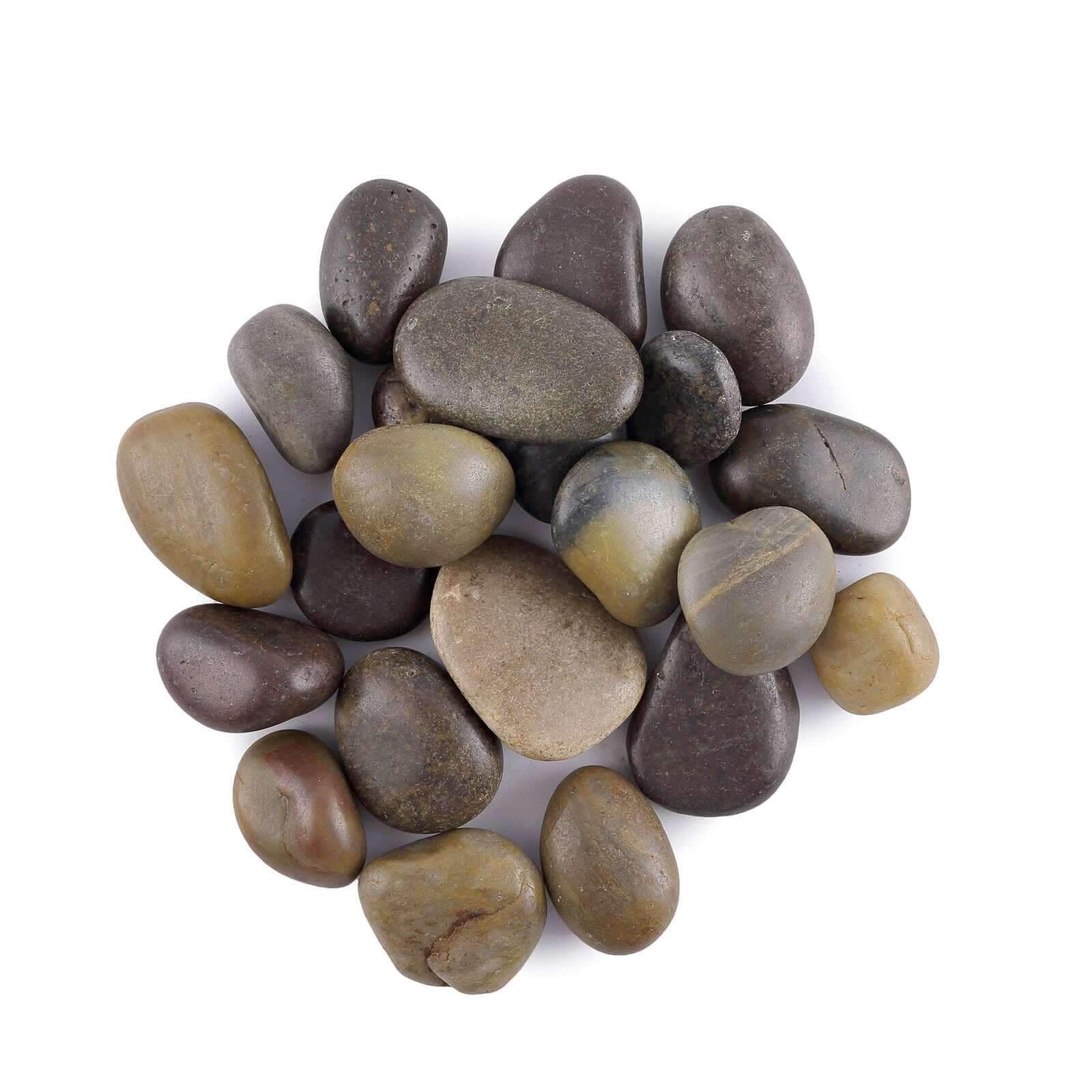 2Lb Polished Natural Assorted Decorative Stones for Vases, Landscaping & Aquariums