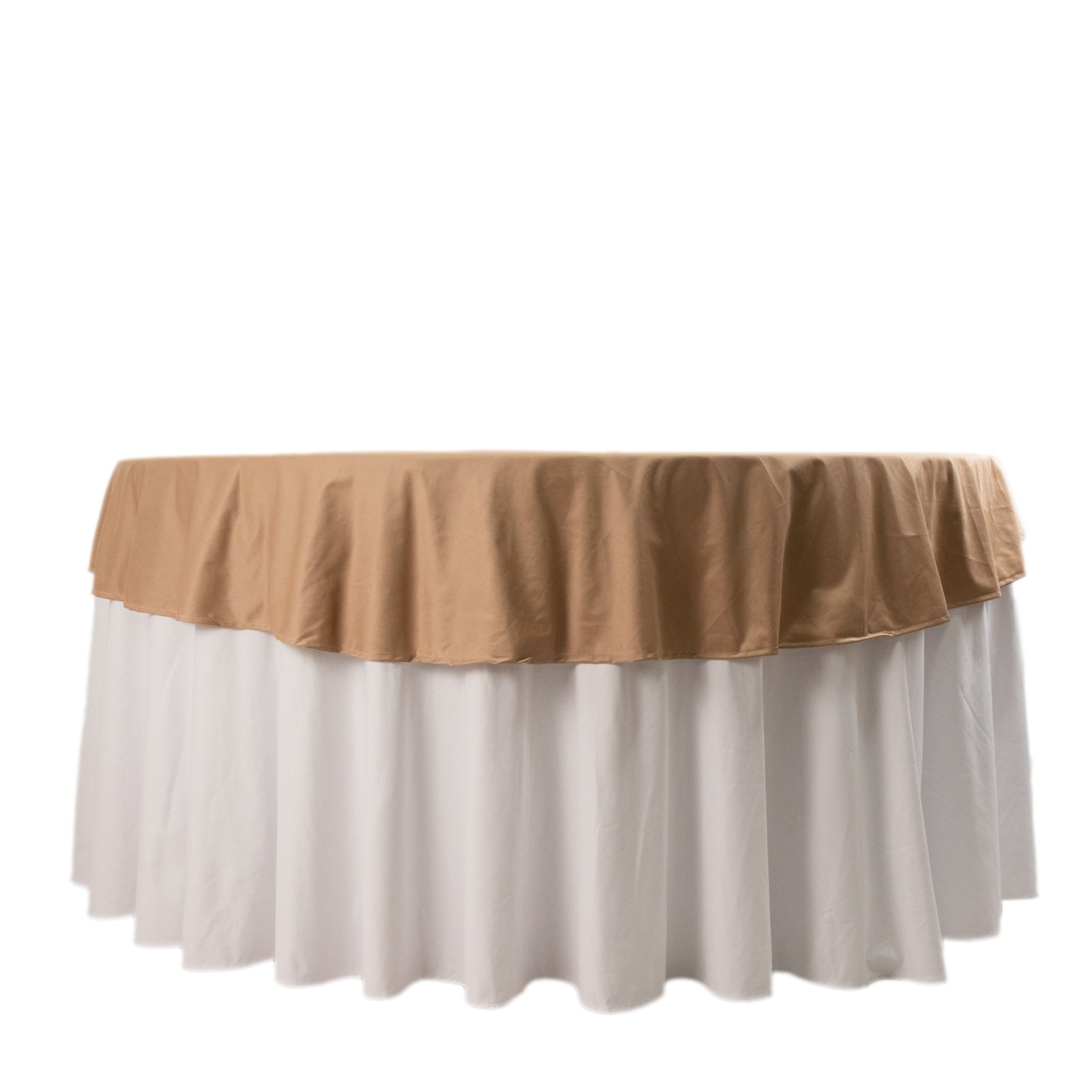 Nude 70-Inch Round Premium Scuba Tablecloth - Stain & Wrinkle Resistant