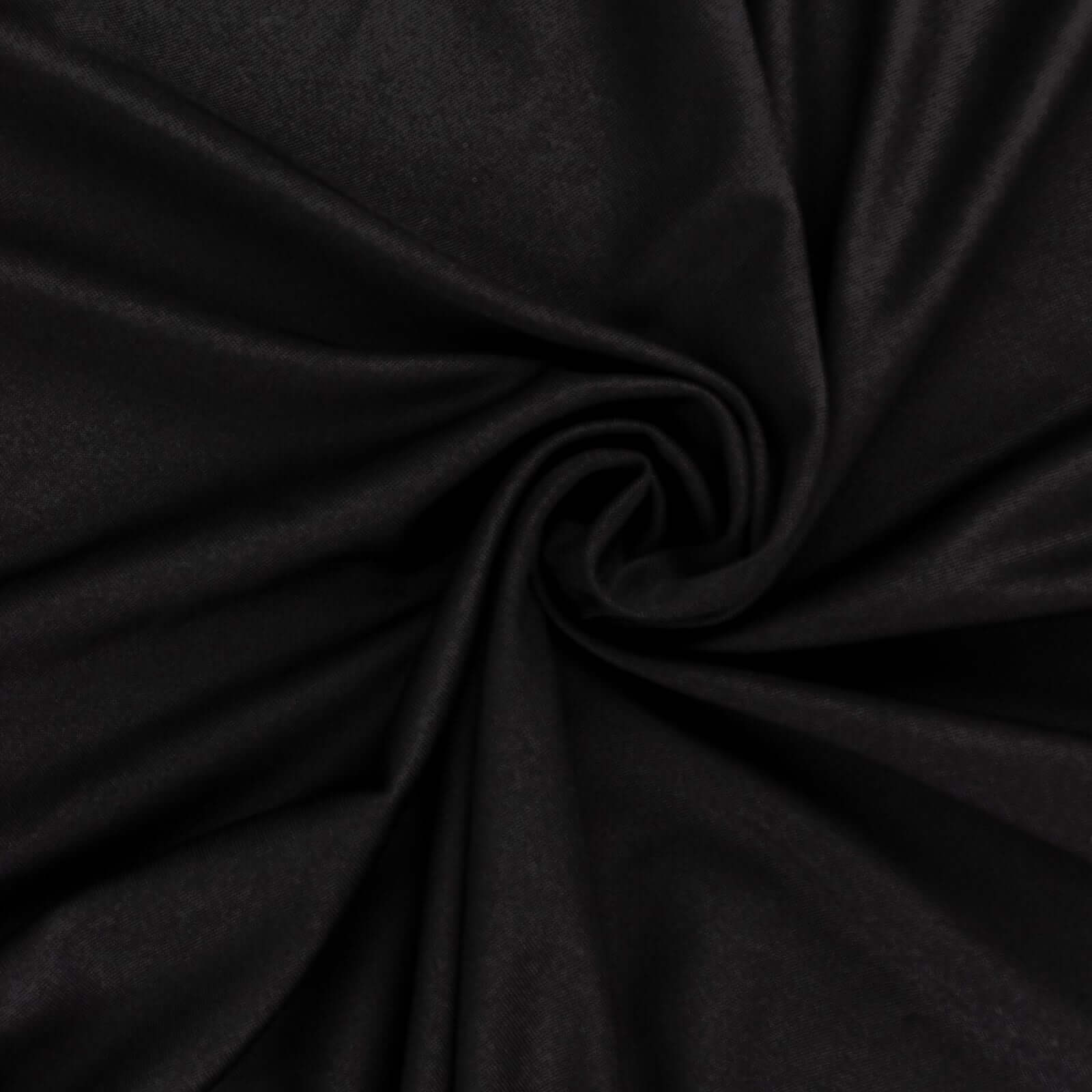 Premium Black Spandex 4-Way Stretch Fabric Roll for DIY Crafts - 60 Inches by 10 Yards