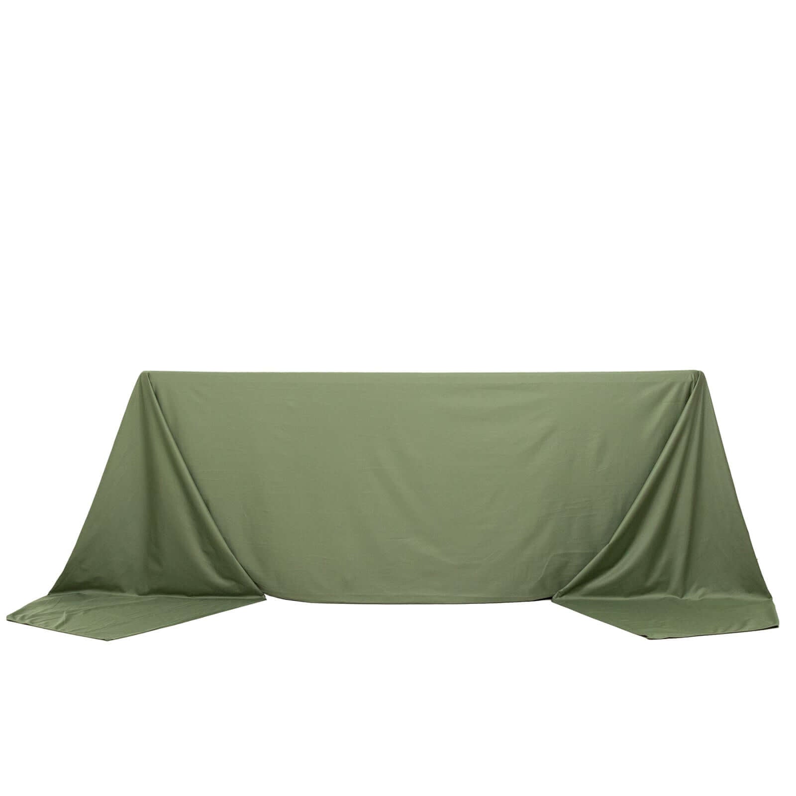 Exclusive Premium Scuba Rectangle Tablecloth in Dusty Sage Green - Wrinkle-Free, Stain-Resistant & Seamless