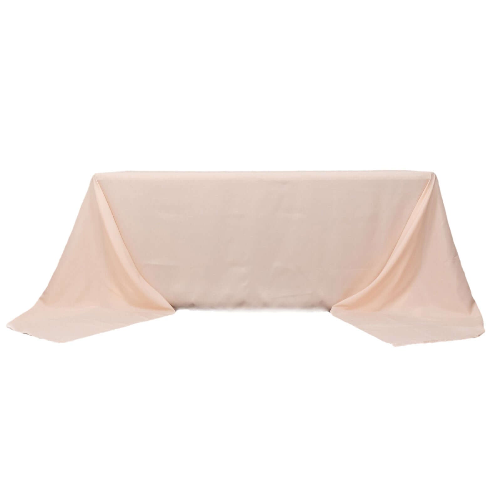 Hot Sale! Seamless 220GSM Stain-Resistant Premium Polyester Rectangle Tablecloth in Blush (90x156)