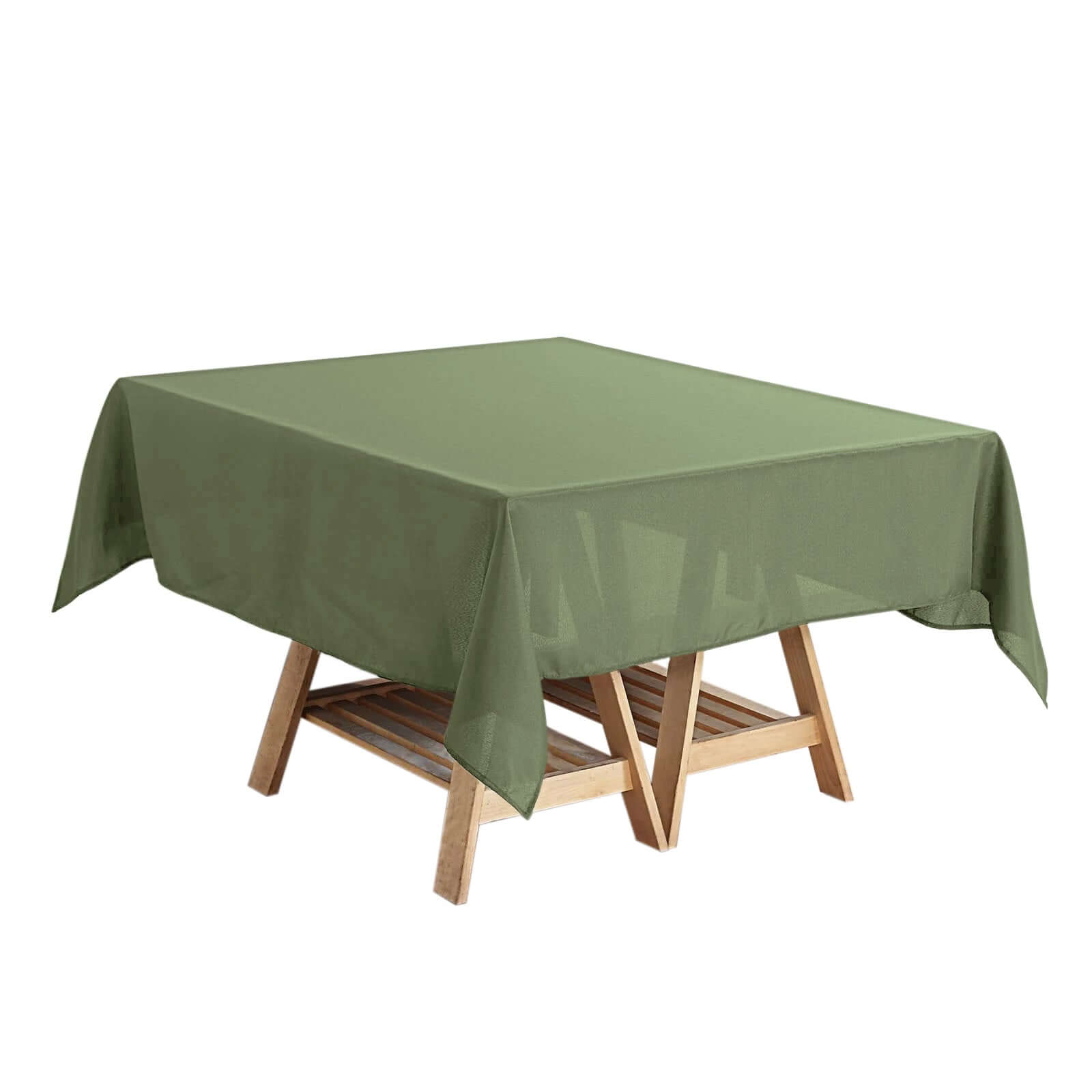 Wrinkle-Resistant & Durable 54x54 Polyester Square Tablecloth in Dusty Sage Green
